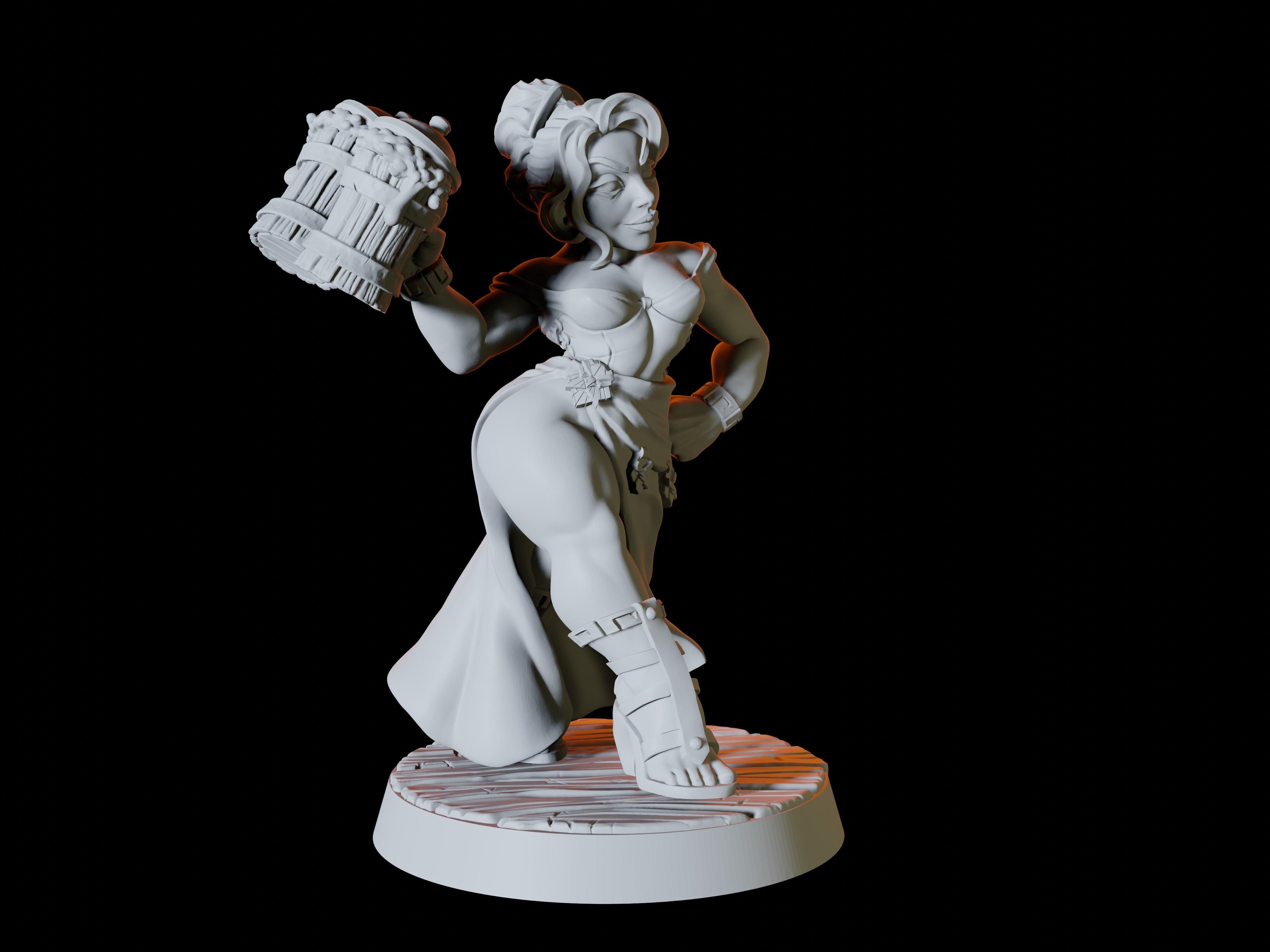 Dwarf Pin-up Miniature for Dungeons and Dragons, Pathfinder or other TTRPGs