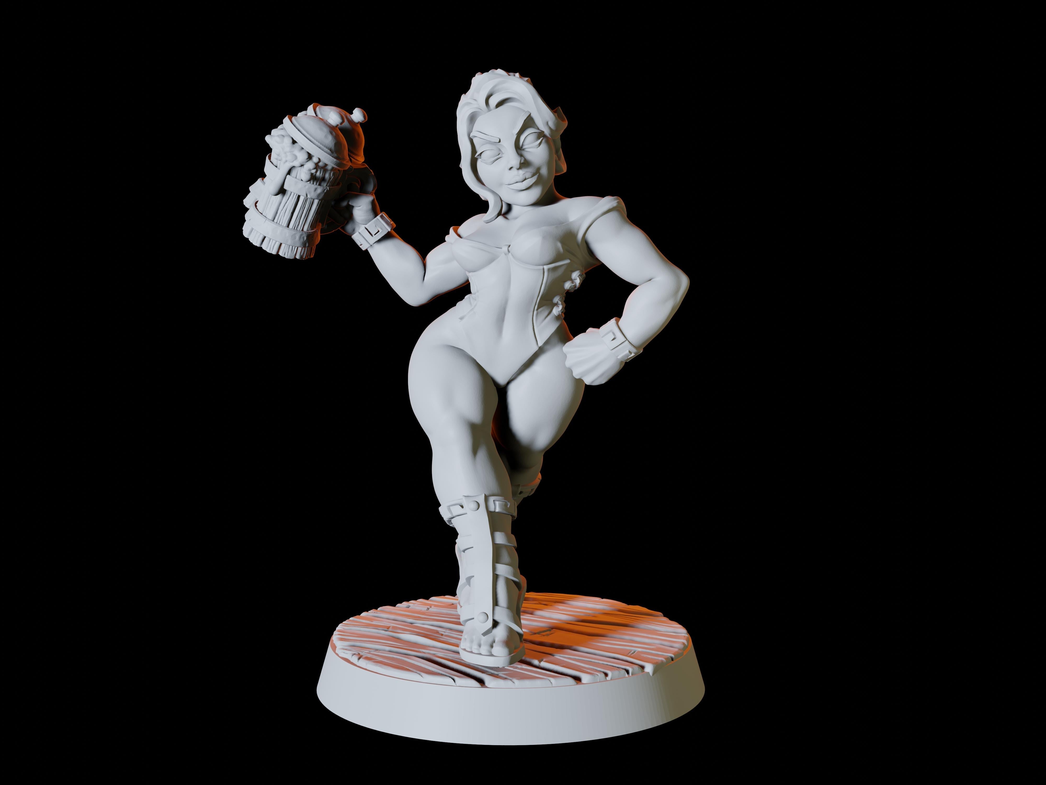 Dwarf Pin-up Miniature for Dungeons and Dragons, Pathfinder or other TTRPGs