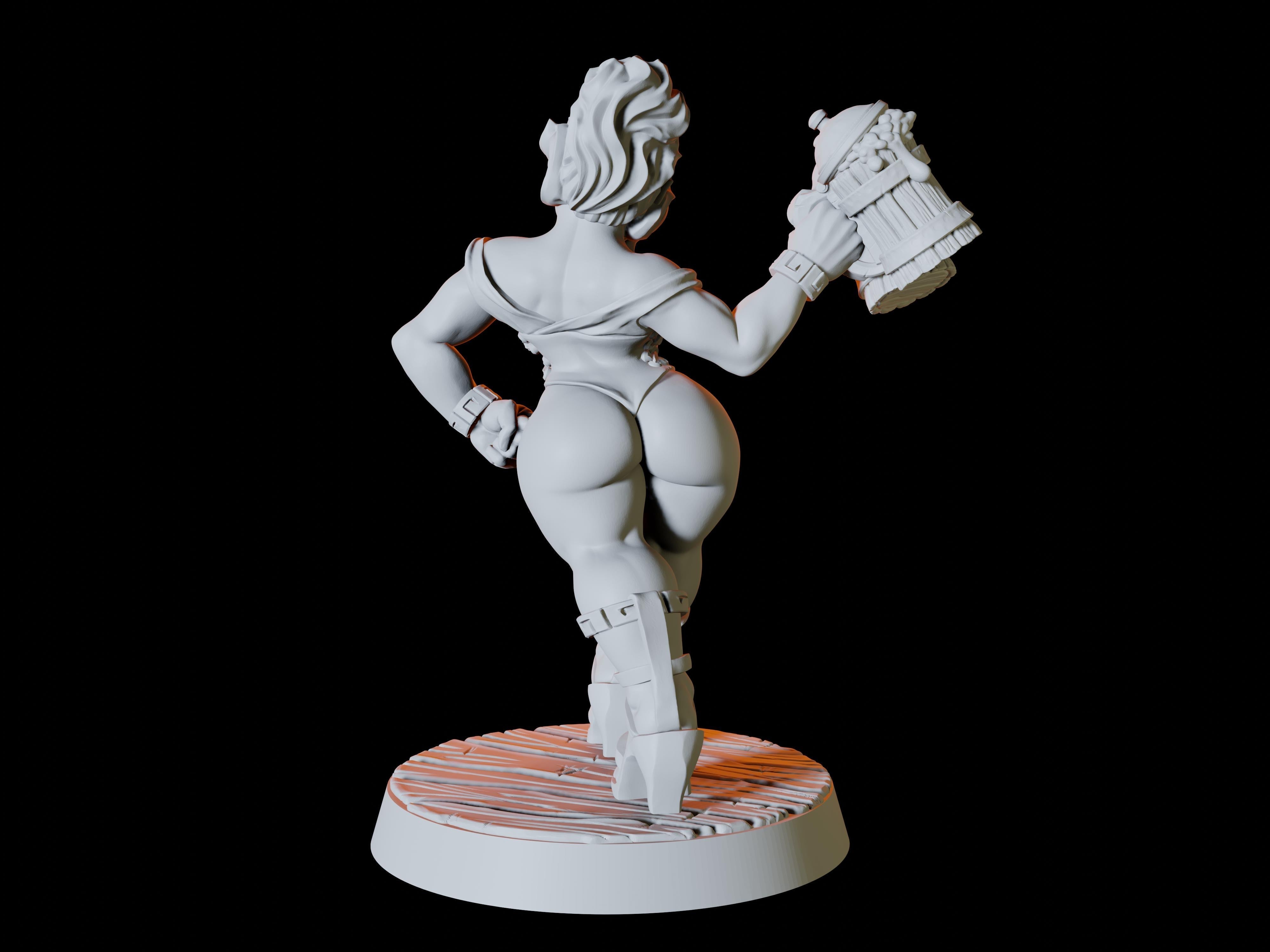 Dwarf Pin-up Miniature for Dungeons and Dragons, Pathfinder or other TTRPGs