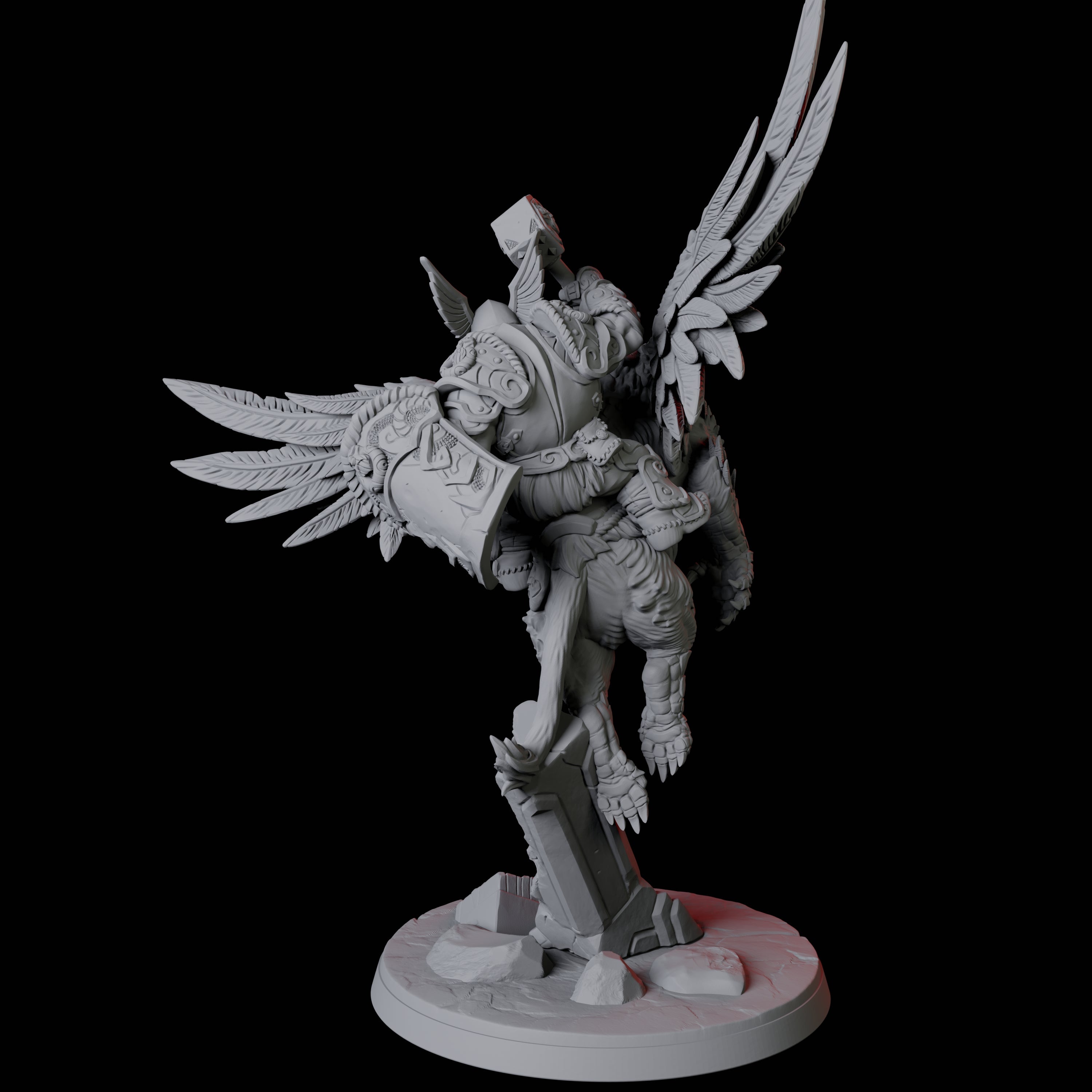 Dwarf Sky Cavalry A Miniature for Dungeons and Dragons, Pathfinder or other TTRPGs