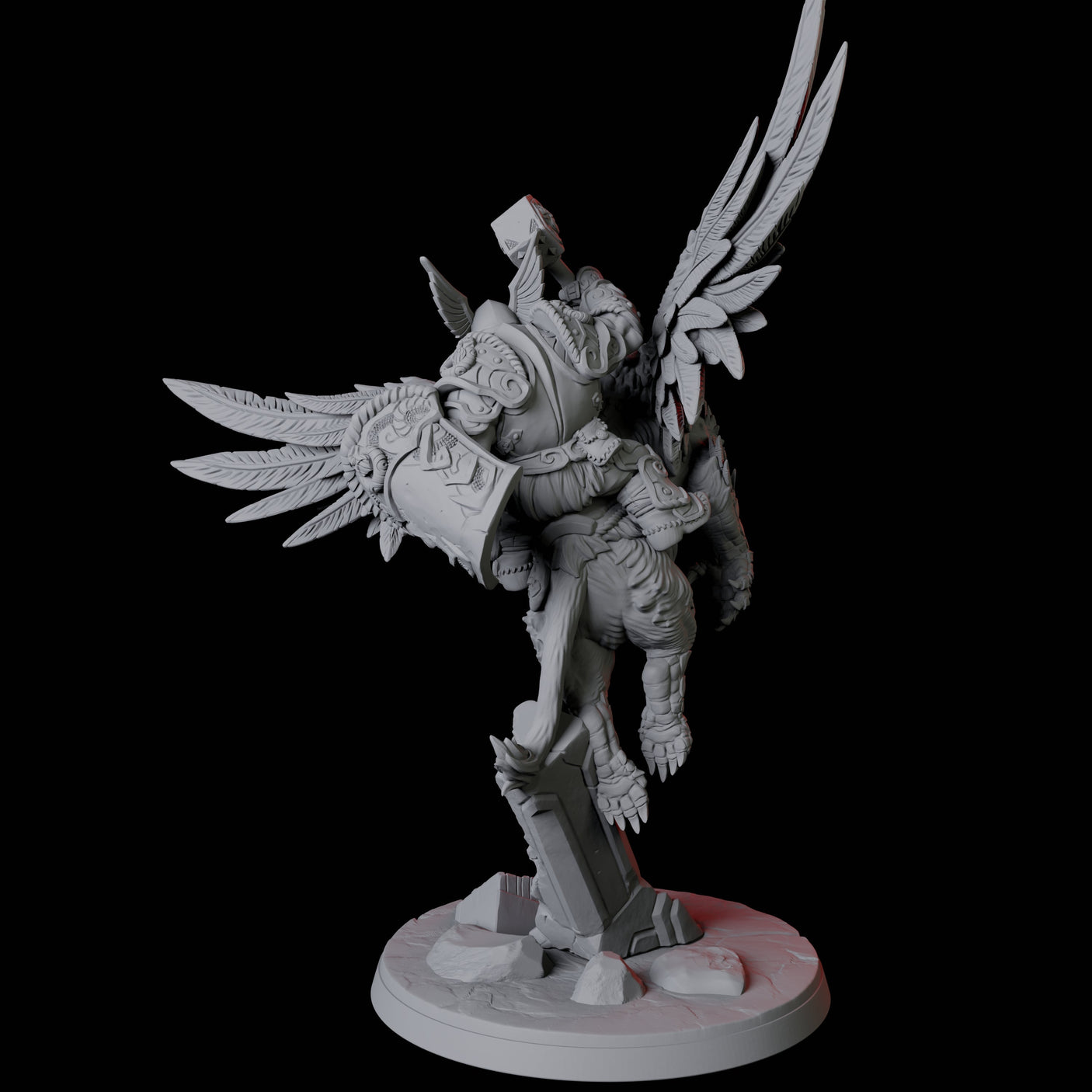 Dwarf Sky Cavalry A Miniature for Dungeons and Dragons, Pathfinder or other TTRPGs