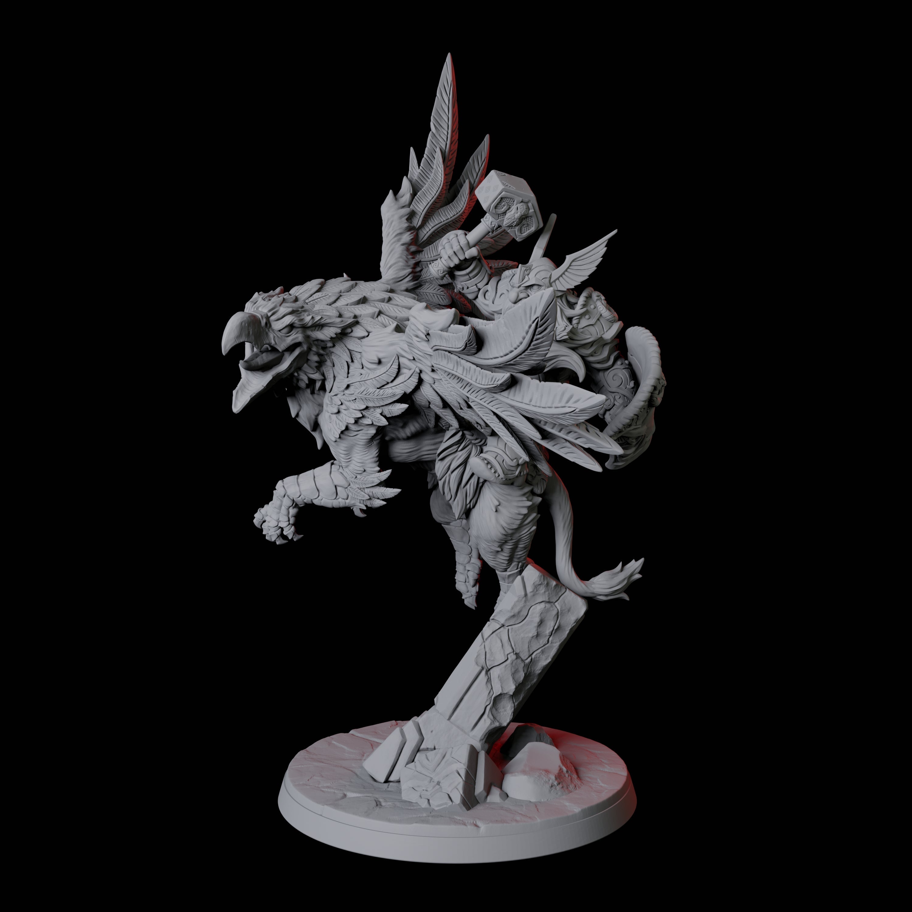 Dwarf Sky Cavalry A Miniature for Dungeons and Dragons, Pathfinder or other TTRPGs