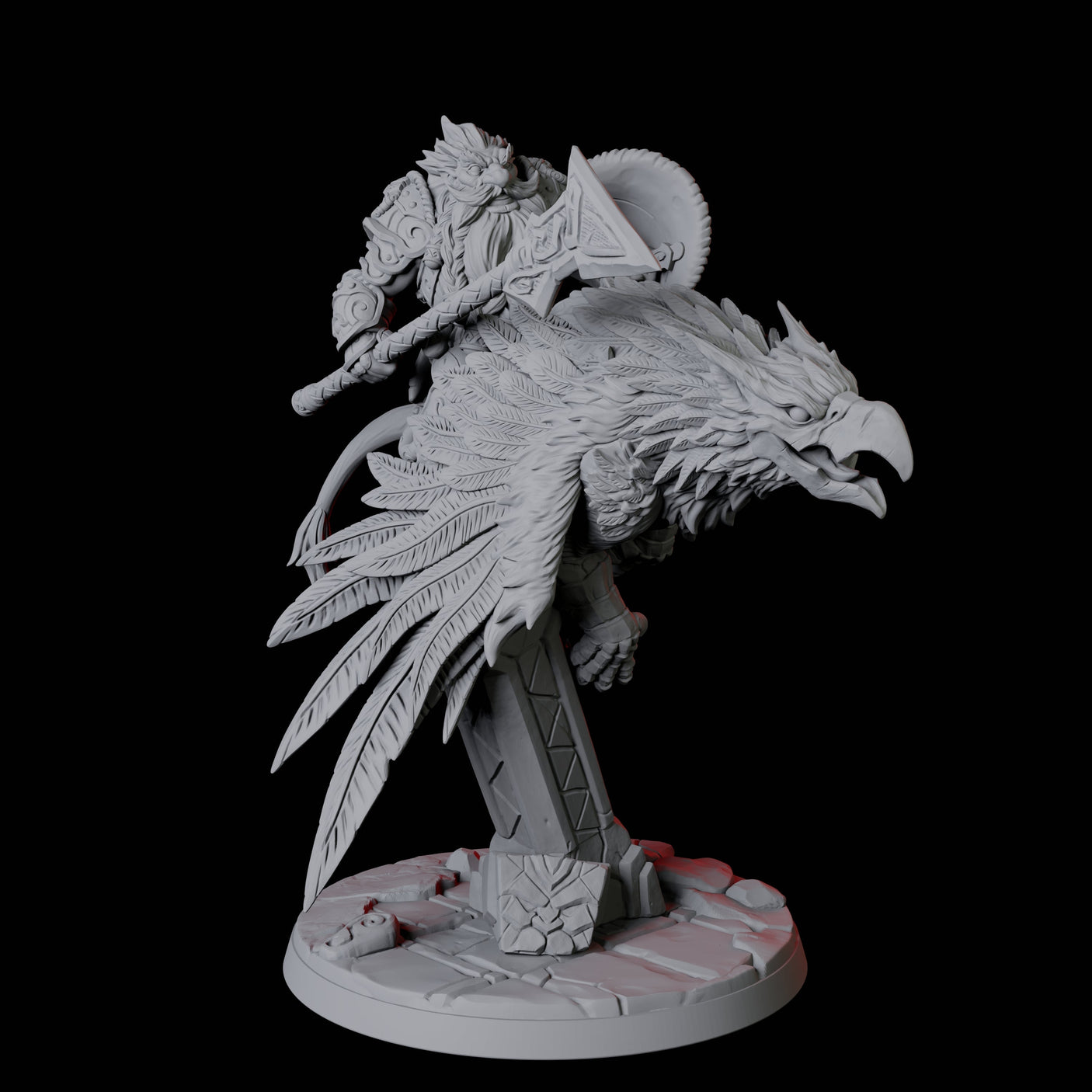 Dwarf Sky Cavalry B Miniature for Dungeons and Dragons, Pathfinder or other TTRPGs