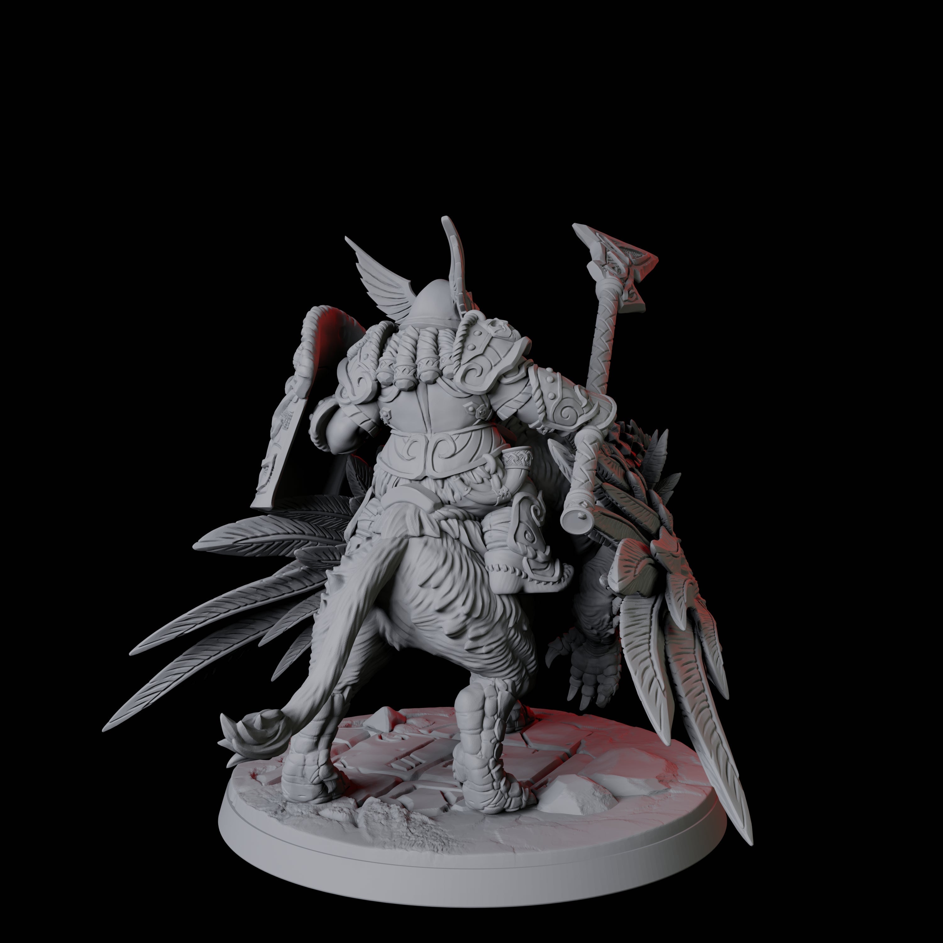 Dwarf Sky Cavalry D Miniature for Dungeons and Dragons, Pathfinder or other TTRPGs