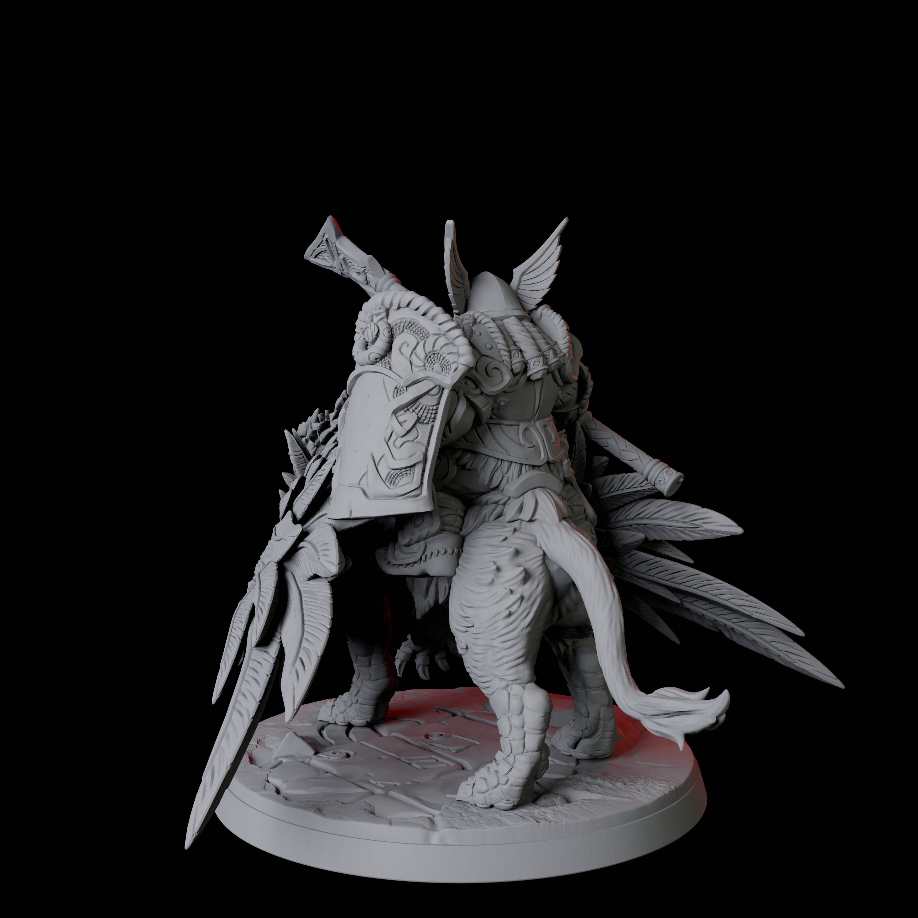 Dwarf Sky Cavalry D Miniature for Dungeons and Dragons, Pathfinder or other TTRPGs