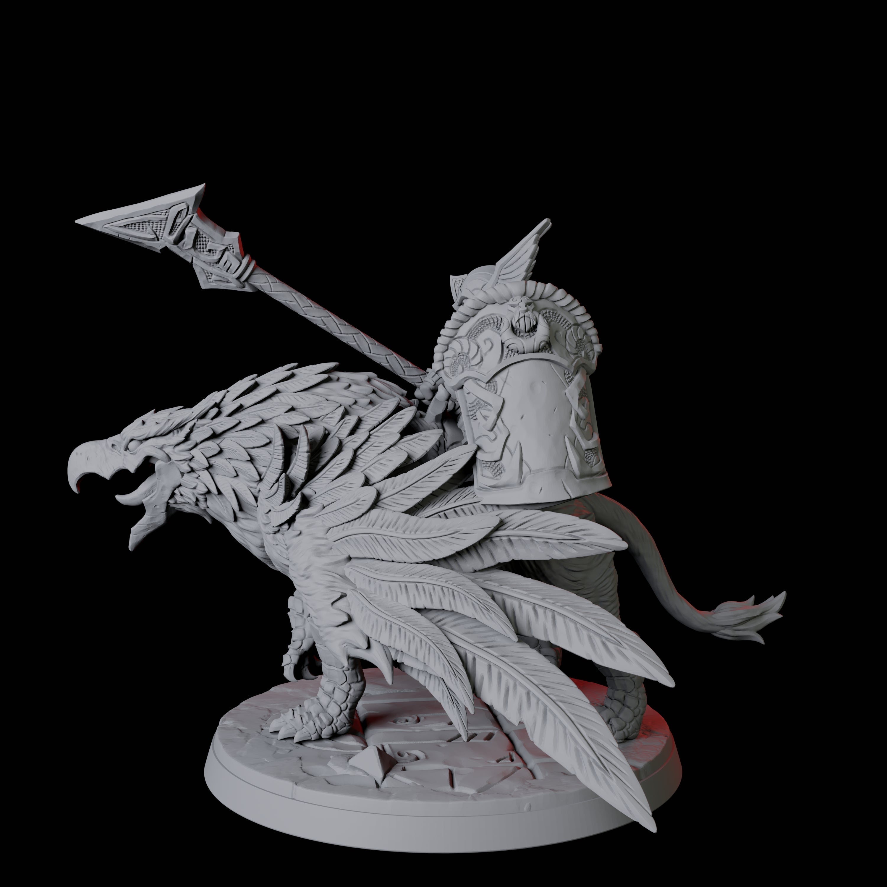 Dwarf Sky Cavalry D Miniature for Dungeons and Dragons, Pathfinder or other TTRPGs