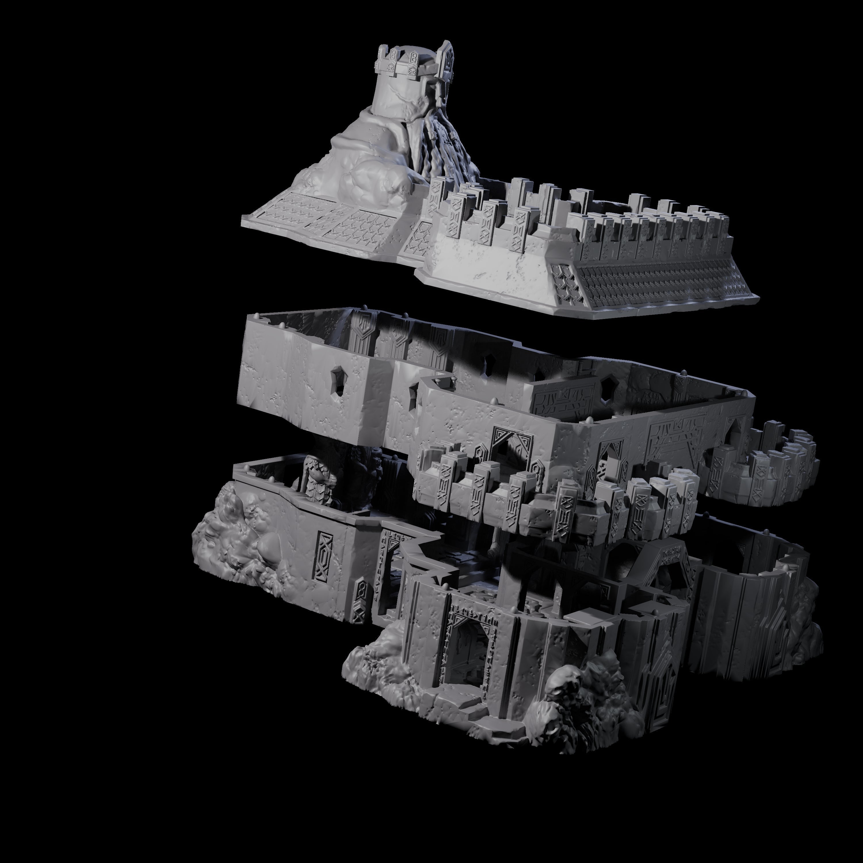 Dwarven Great Hall - Kingdom of Durak Deep Miniature for Dungeons and Dragons, Pathfinder or other TTRPGs