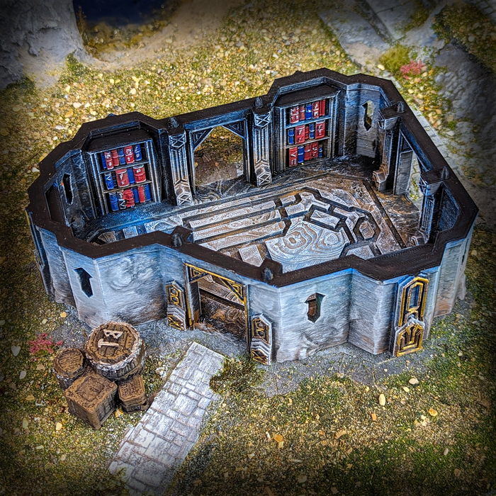 Dwarven Library House - Kingdom of Durak Deep Miniature for Dungeons and Dragons, Pathfinder or other TTRPGs