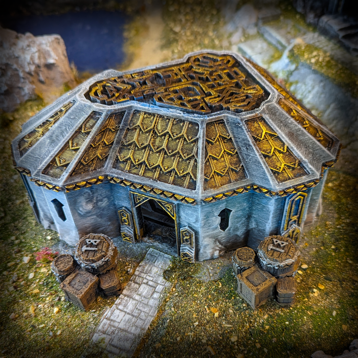 Dwarven Library House - Kingdom of Durak Deep Miniature for Dungeons and Dragons, Pathfinder or other TTRPGs