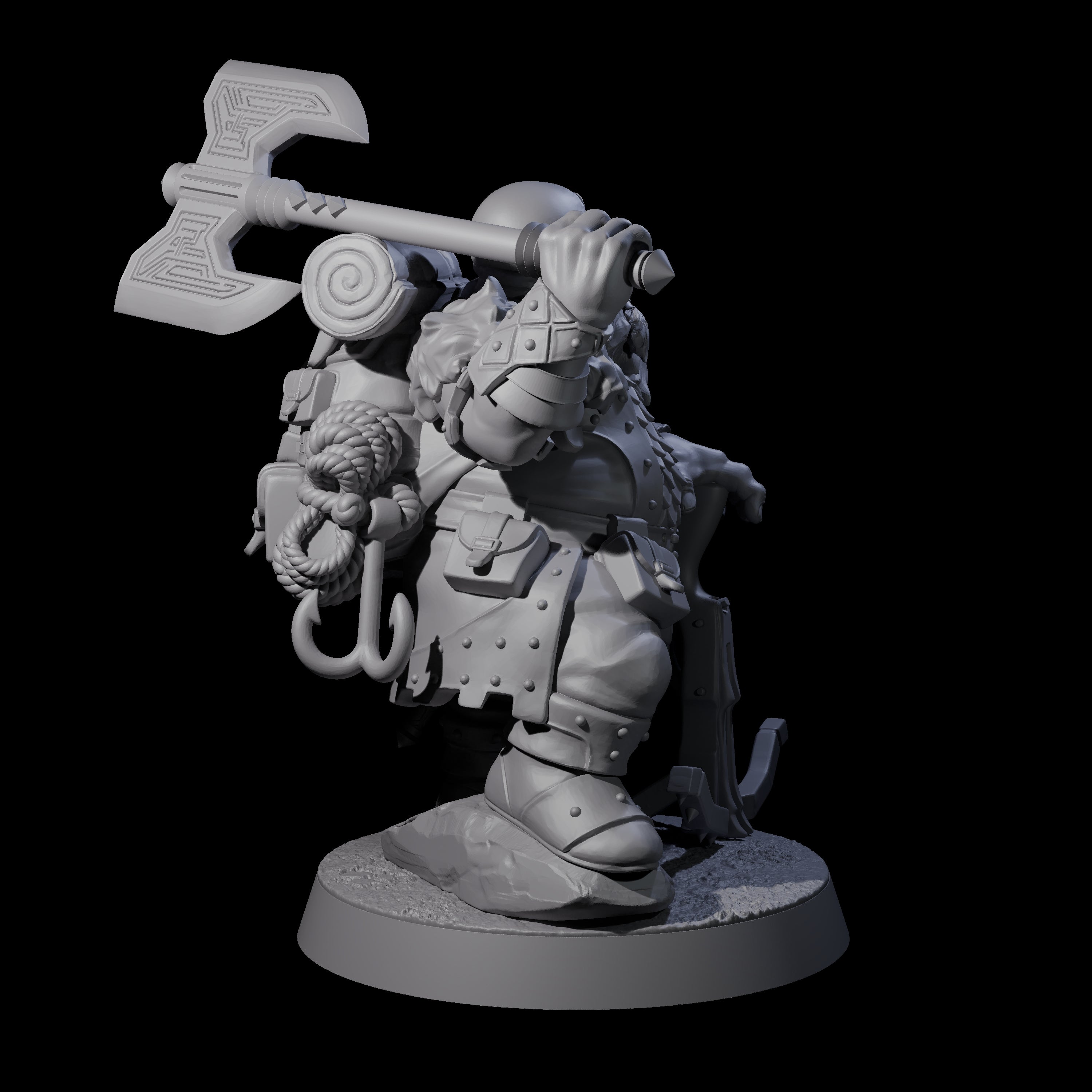 Dwarven Mercenary Company - The Stoutmasters A Miniature for Dungeons and Dragons, Pathfinder or other TTRPGs