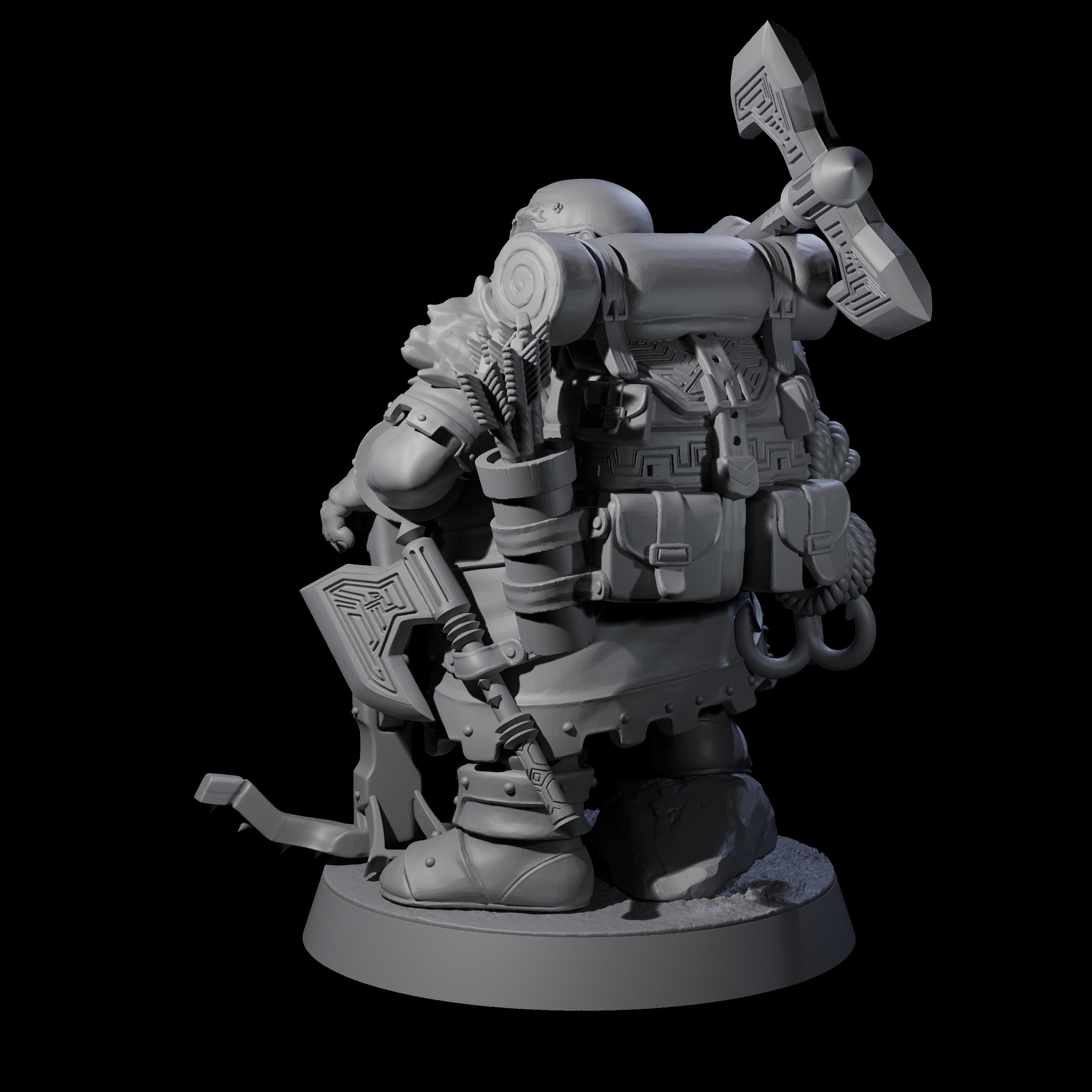 Dwarven Mercenary Company - The Stoutmasters A Miniature for Dungeons and Dragons, Pathfinder or other TTRPGs