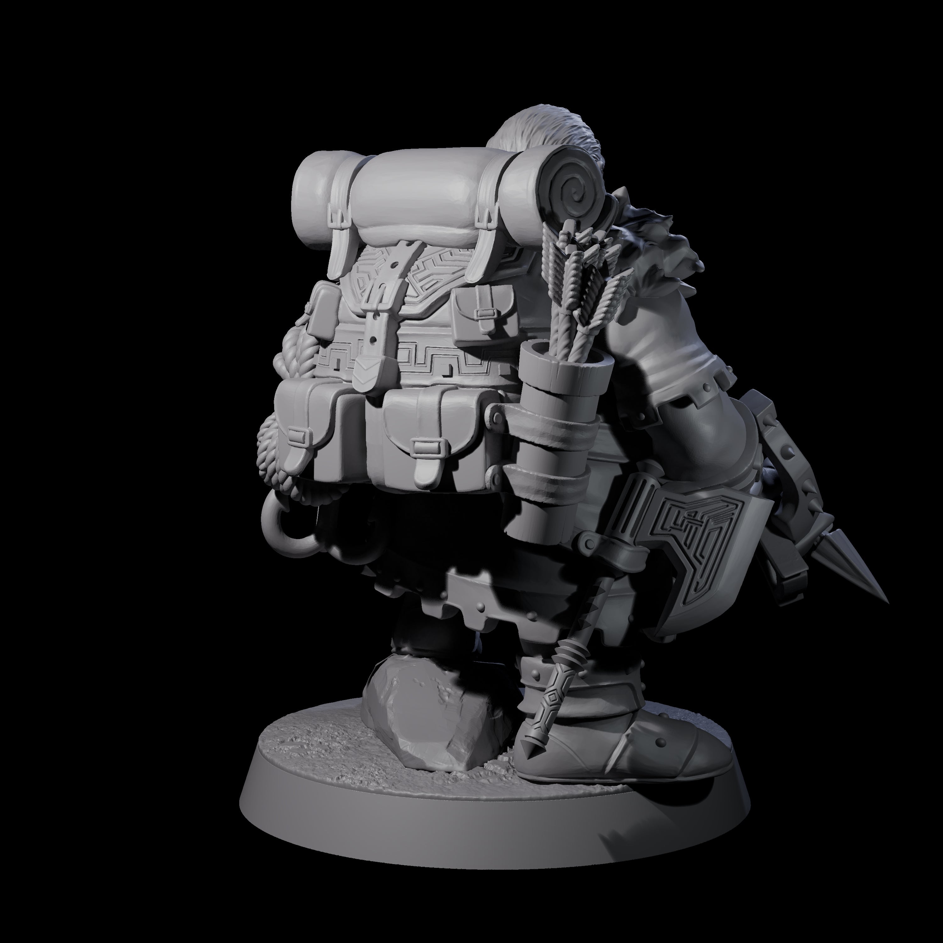 Dwarven Mercenary Company - The Stoutmasters B Miniature for Dungeons and Dragons, Pathfinder or other TTRPGs