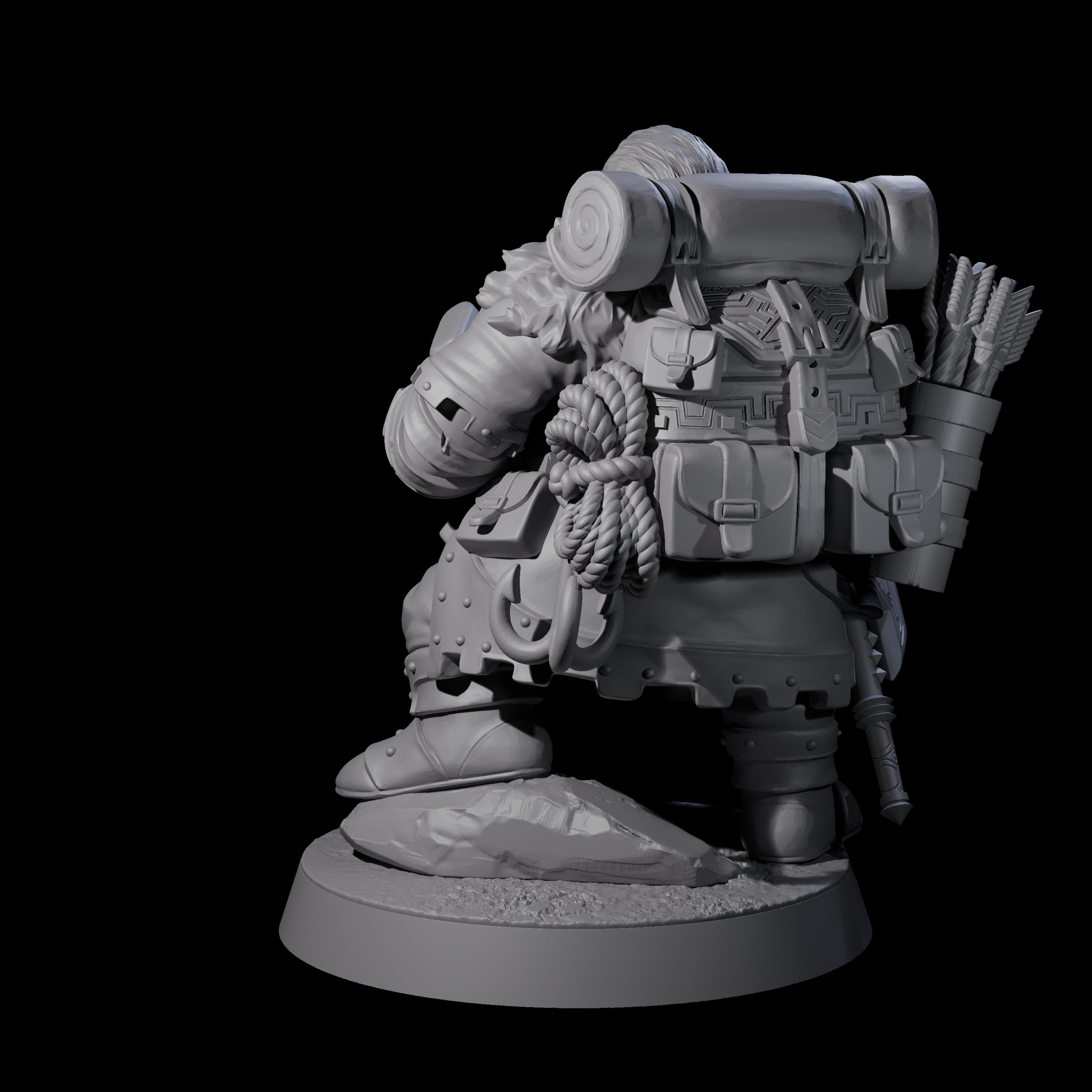 Dwarven Mercenary Company - The Stoutmasters B Miniature for Dungeons and Dragons, Pathfinder or other TTRPGs