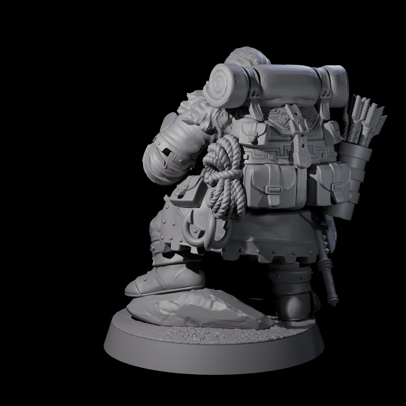 Dwarven Mercenary Company - The Stoutmasters B Miniature for Dungeons and Dragons, Pathfinder or other TTRPGs