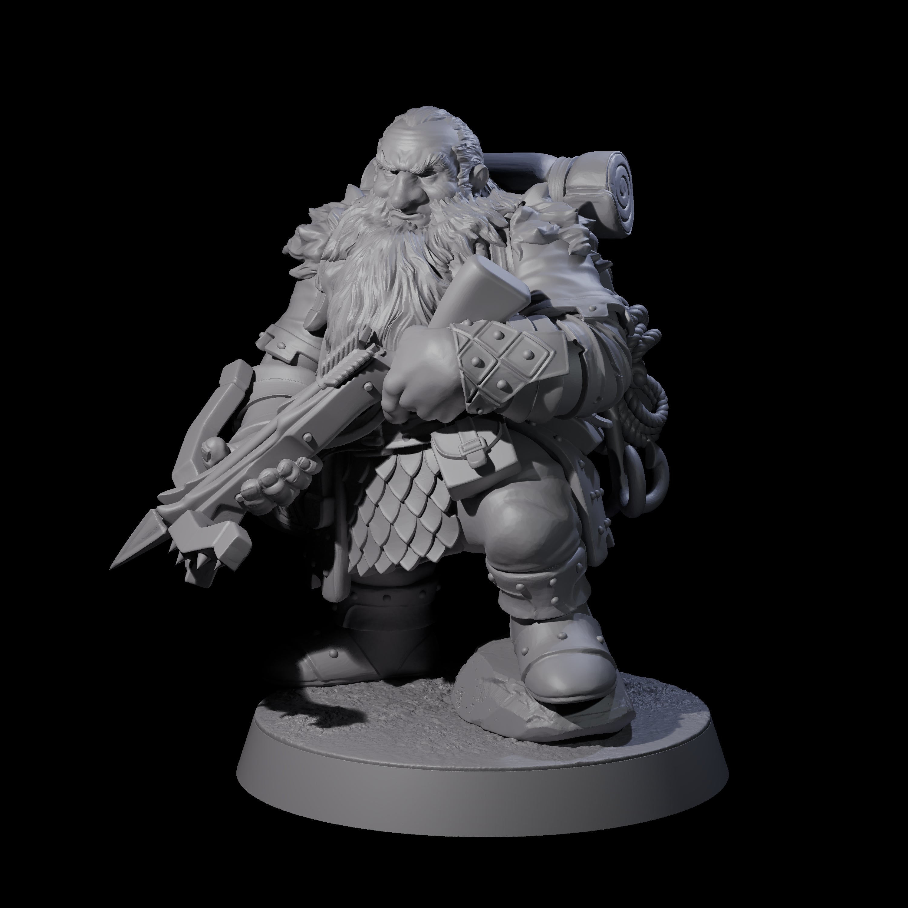 Dwarven Mercenary Company - The Stoutmasters B Miniature for Dungeons and Dragons, Pathfinder or other TTRPGs