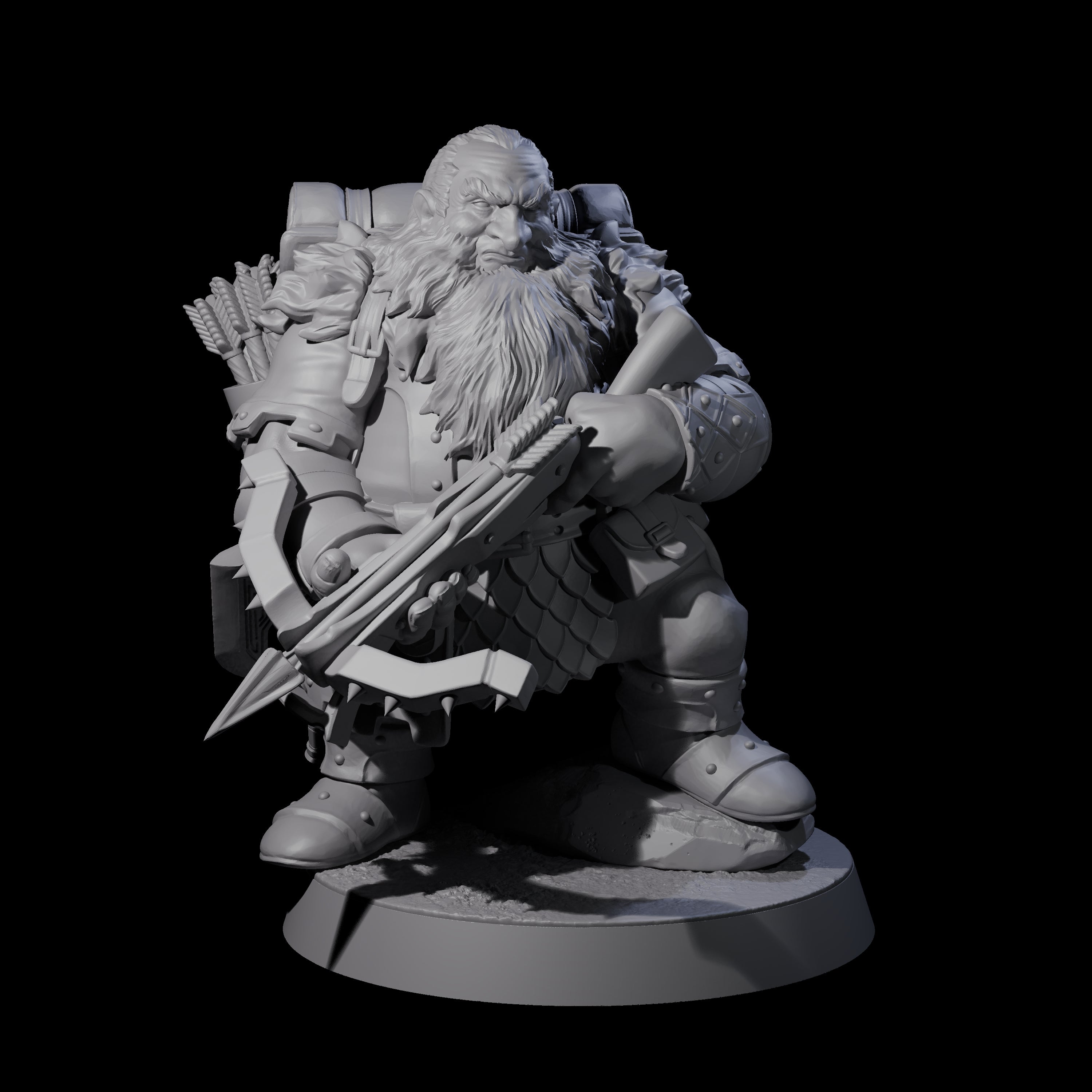 Dwarven Mercenary Company - The Stoutmasters B Miniature for Dungeons and Dragons, Pathfinder or other TTRPGs