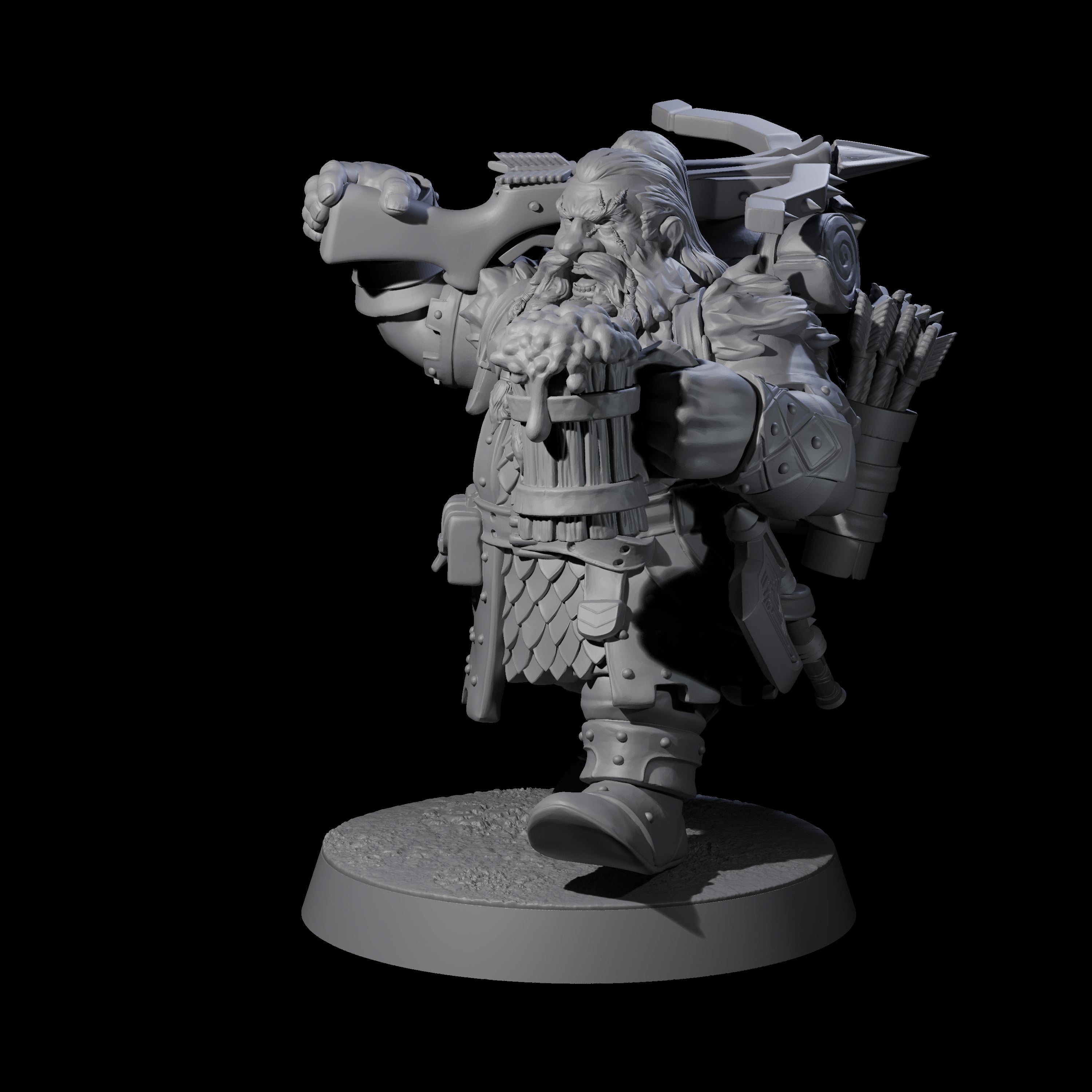 Dwarven Mercenary Company - The Stoutmasters C Miniature for Dungeons and Dragons, Pathfinder or other TTRPGs