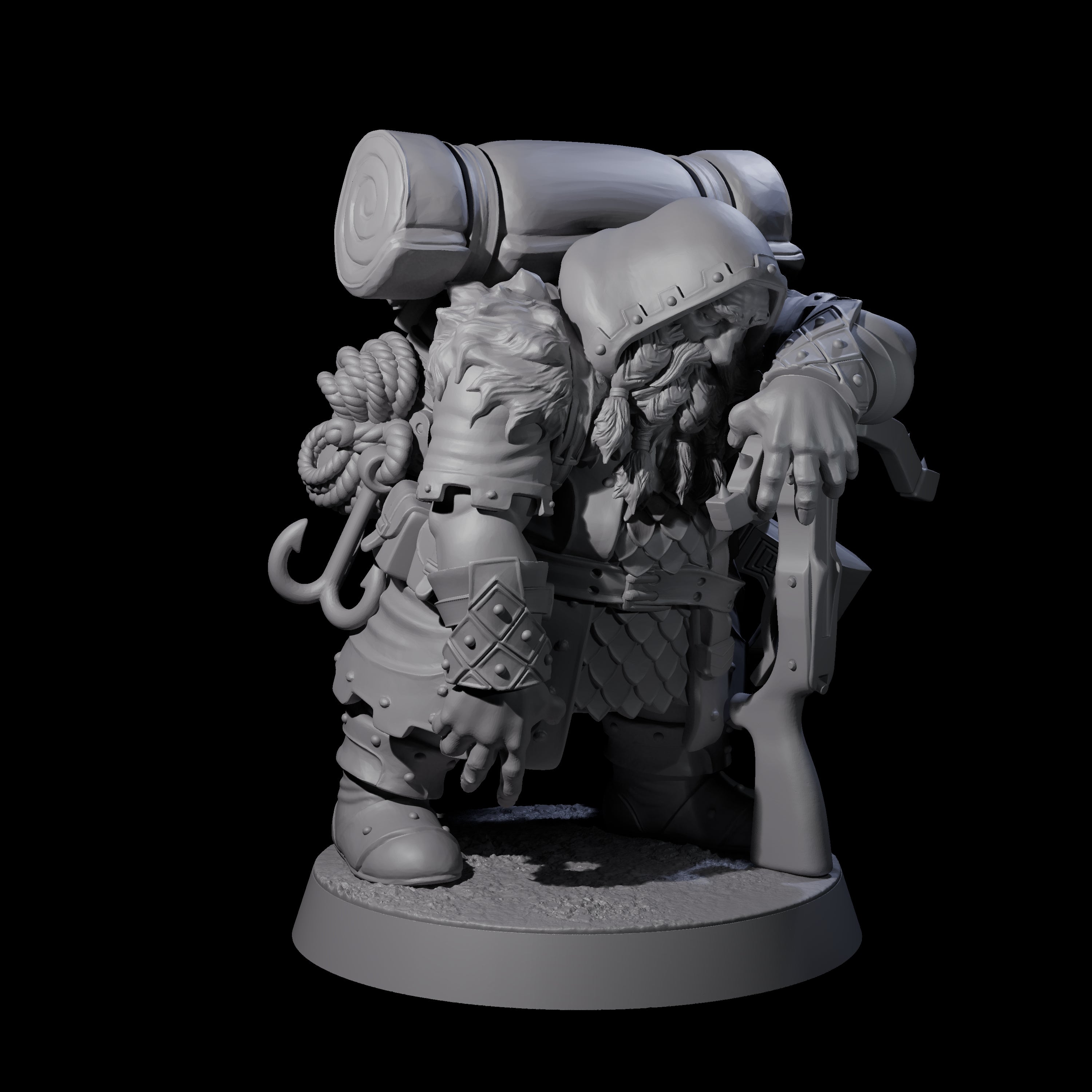Dwarven Mercenary Company - The Stoutmasters D Miniature for Dungeons and Dragons, Pathfinder or other TTRPGs