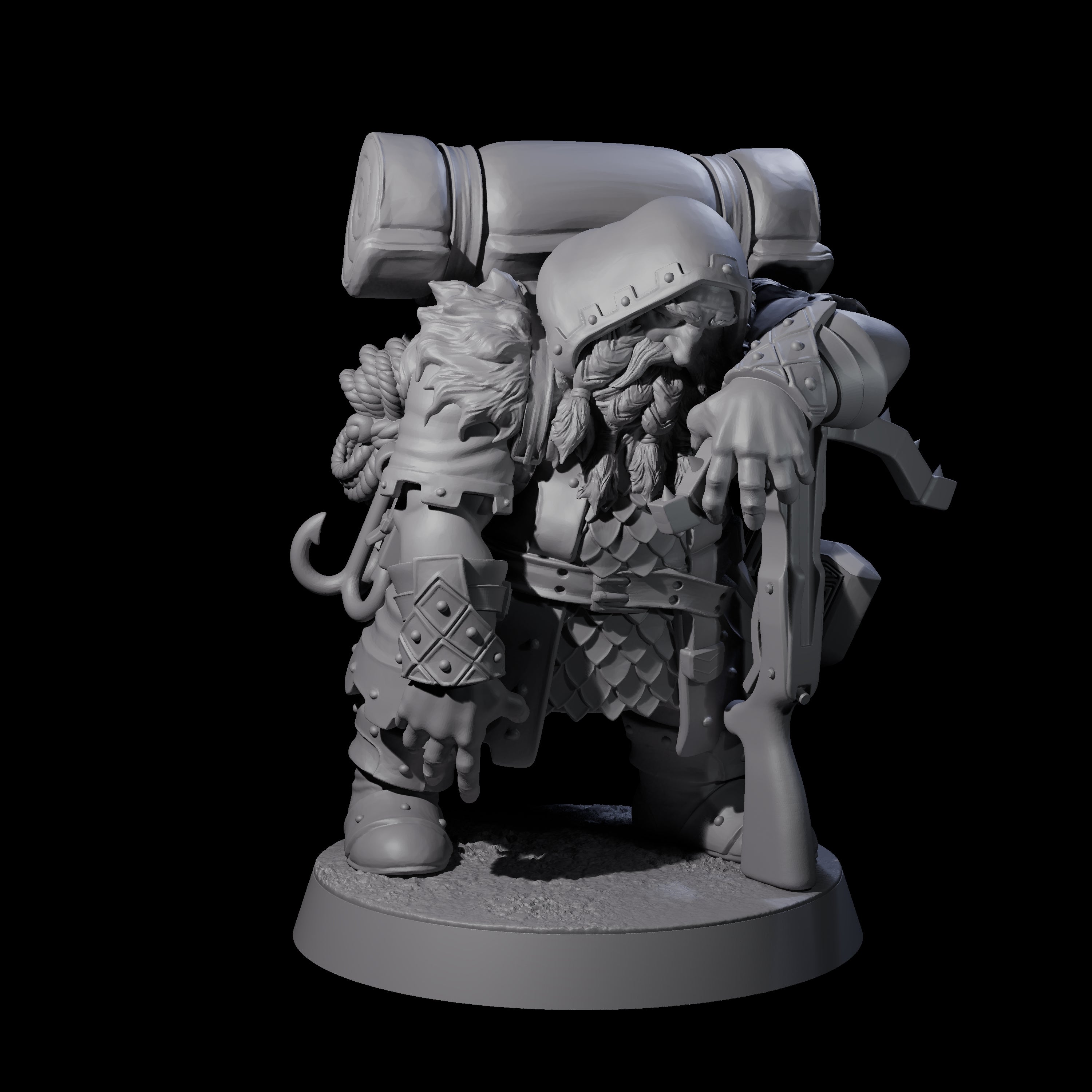 Dwarven Mercenary Company - The Stoutmasters D Miniature for Dungeons and Dragons, Pathfinder or other TTRPGs