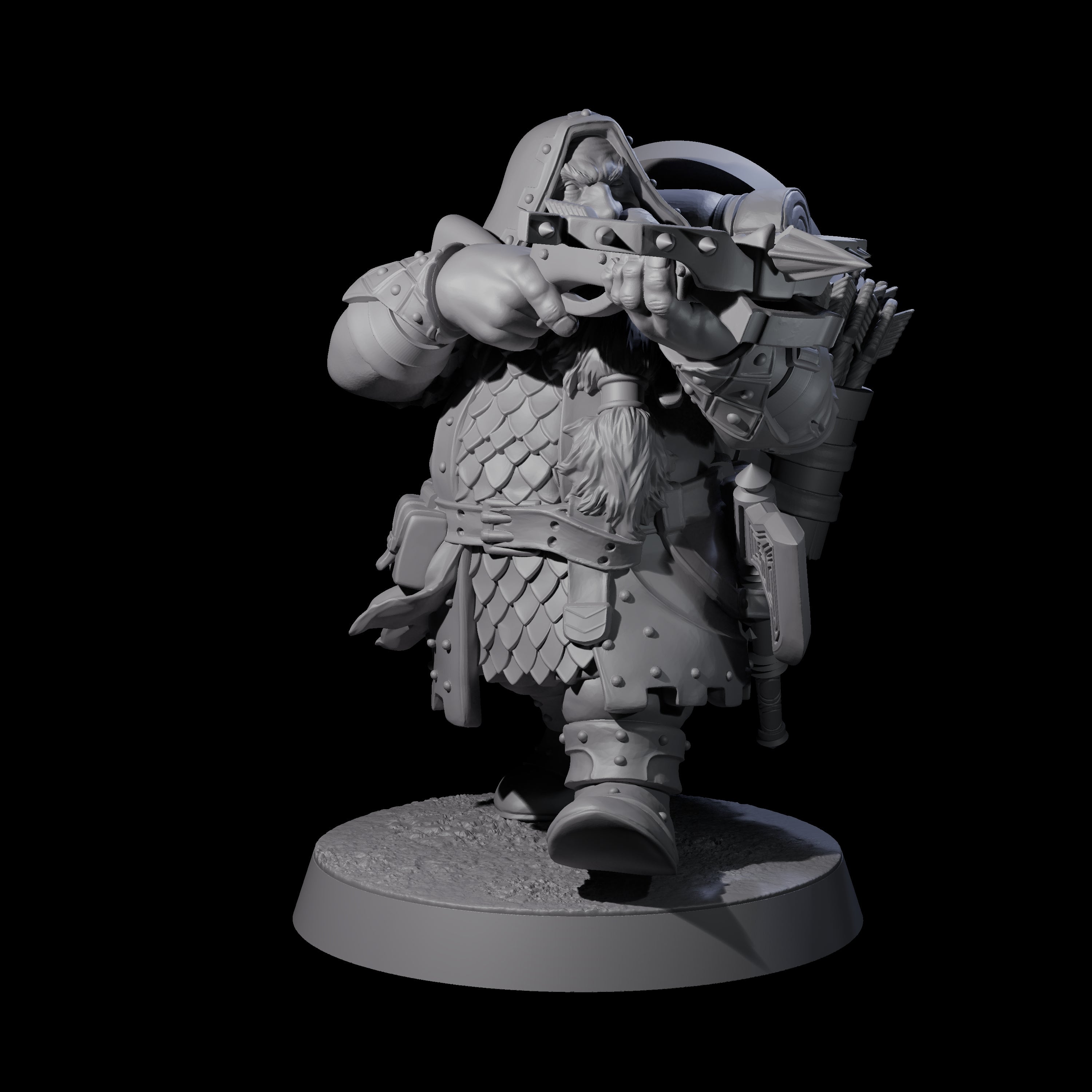 Dwarven Mercenary Company - The Stoutmasters E Miniature for Dungeons and Dragons, Pathfinder or other TTRPGs