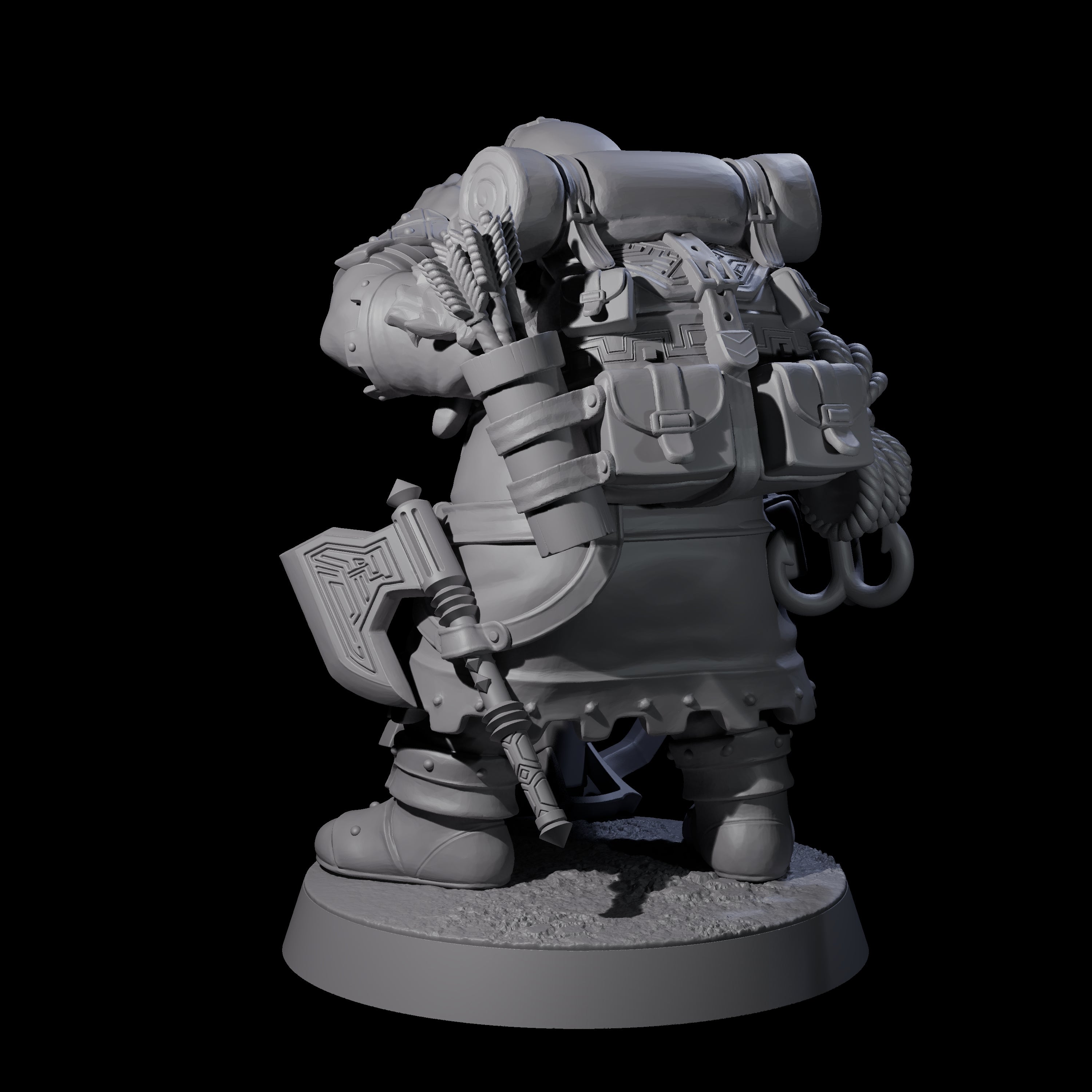 Dwarven Mercenary Company - The Stoutmasters G Miniature for Dungeons and Dragons, Pathfinder or other TTRPGs