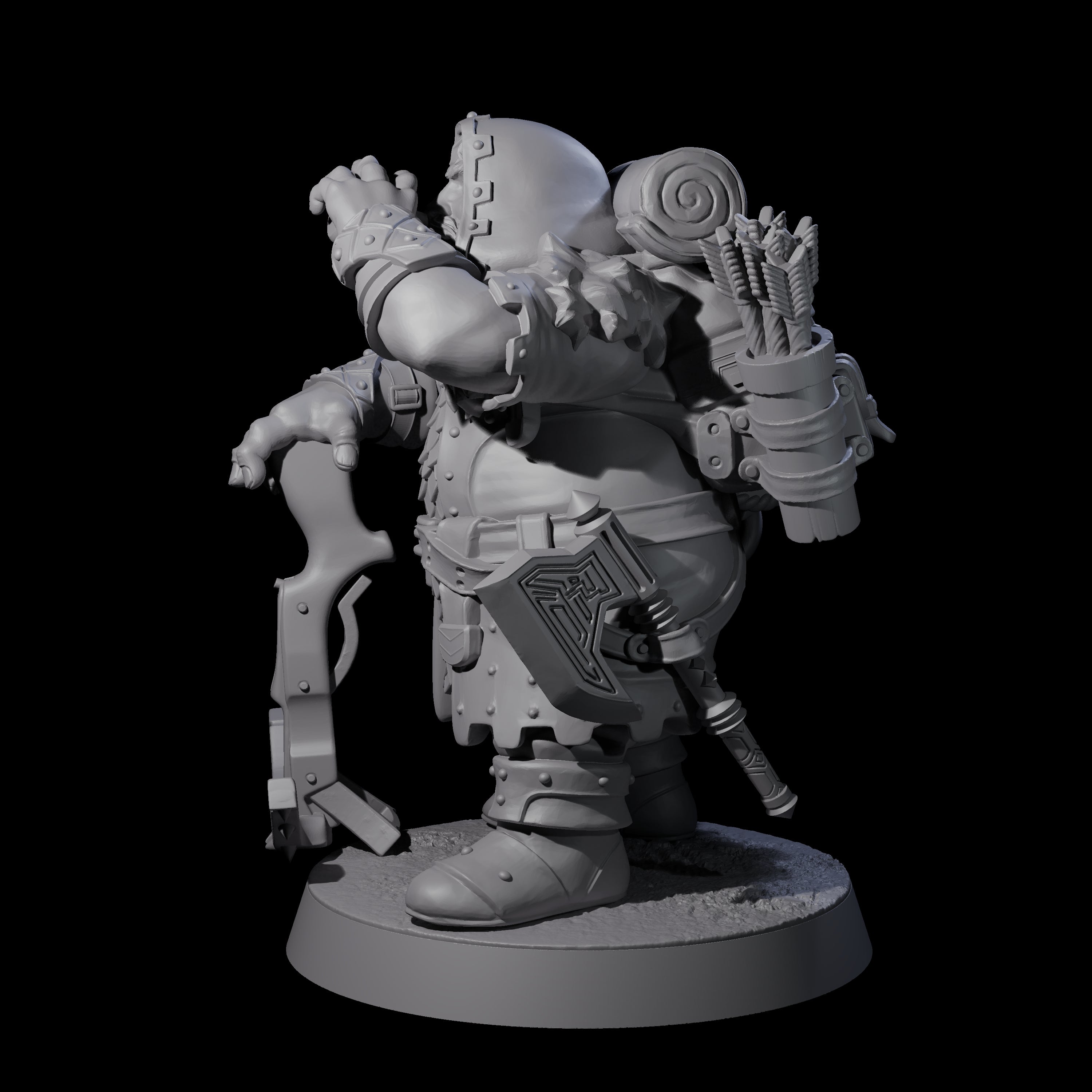 Dwarven Mercenary Company - The Stoutmasters G Miniature for Dungeons and Dragons, Pathfinder or other TTRPGs