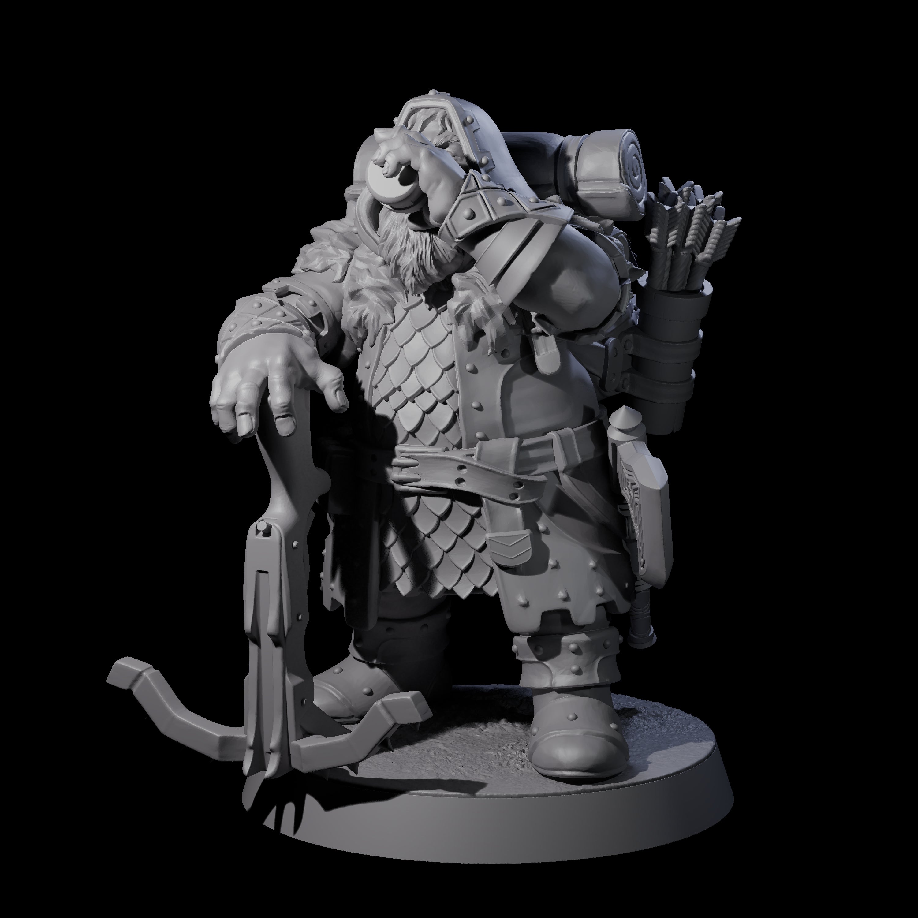 Dwarven Mercenary Company - The Stoutmasters G Miniature for Dungeons and Dragons, Pathfinder or other TTRPGs