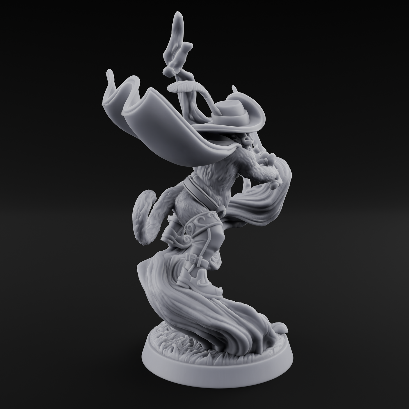 Dynamic Tabaxi Swashbuckler Miniature for Dungeons and Dragons, Pathfinder or other TTRPGs