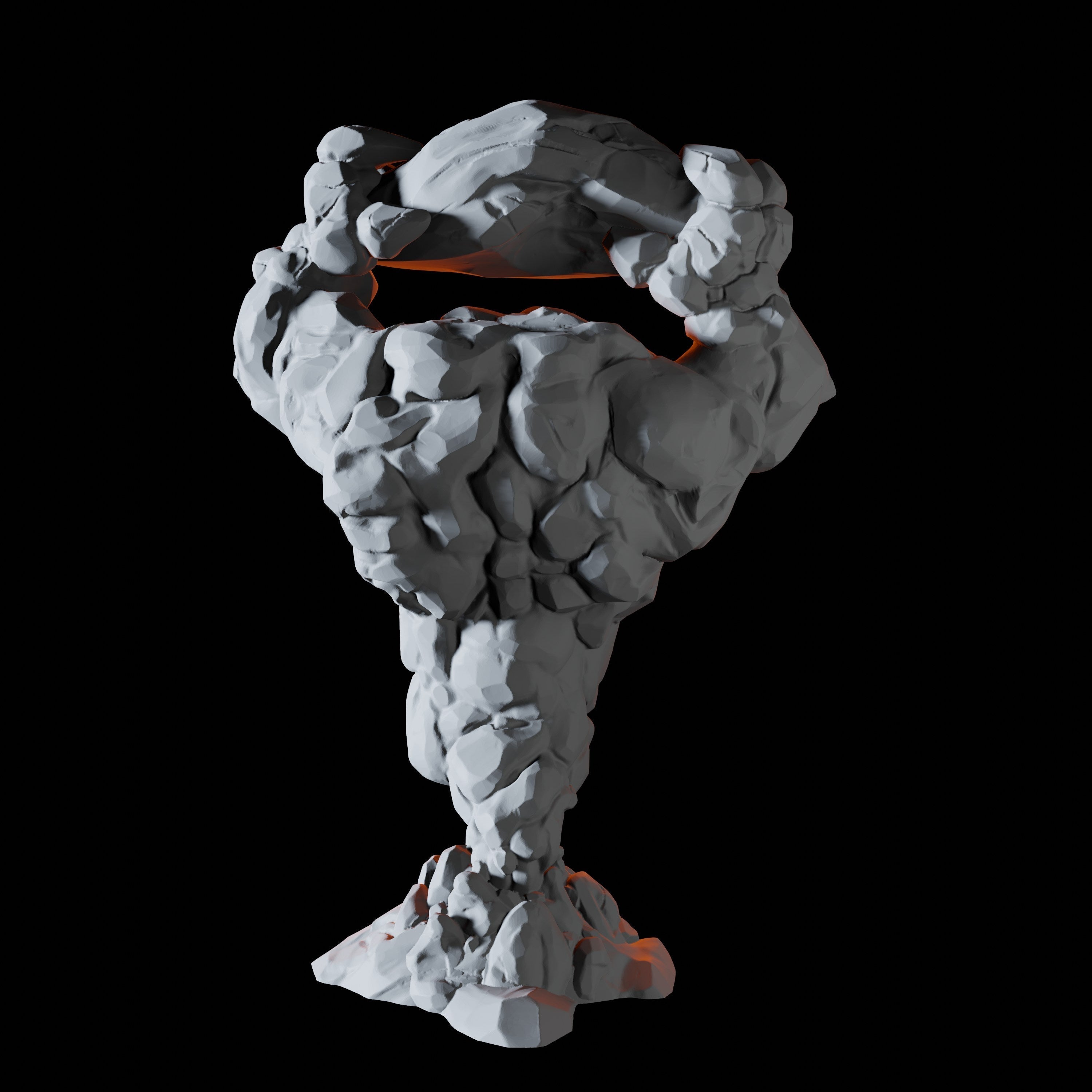 Earth Elemental B Miniature for Dungeons and Dragons, Pathfinder or other TTRPGs