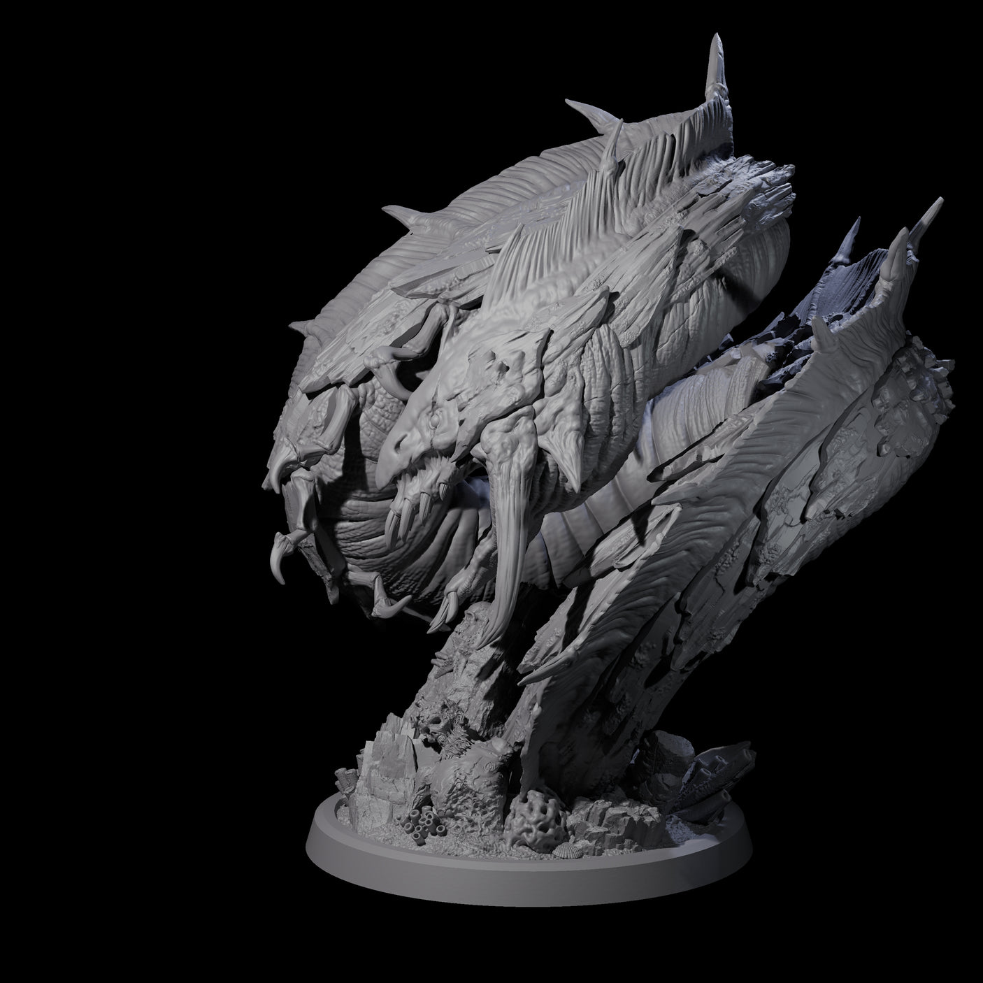 Eel-Like Leviathan Miniature for Dungeons and Dragons, Pathfinder or other TTRPGs