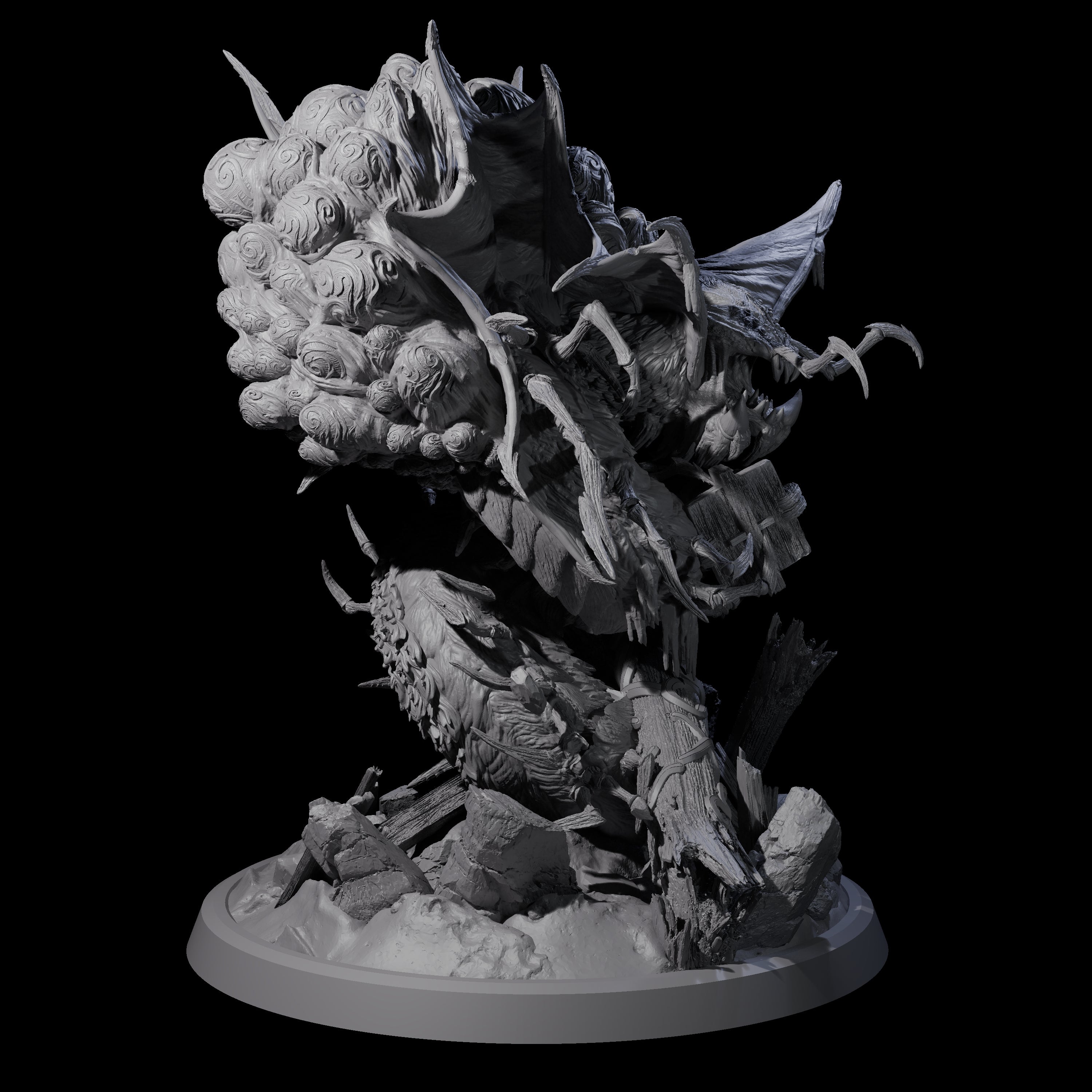 Egg Clutching Giant Centipede Miniature for Dungeons and Dragons, Pathfinder or other TTRPGs