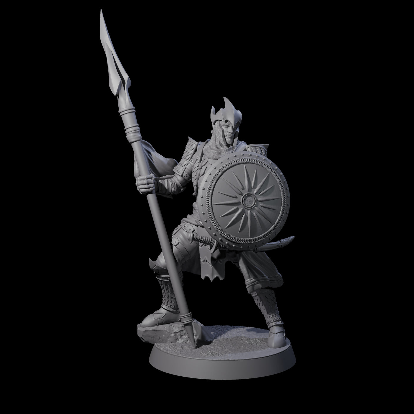 Eight Dragon Spearmen Miniature for Dungeons and Dragons, Pathfinder or other TTRPGs