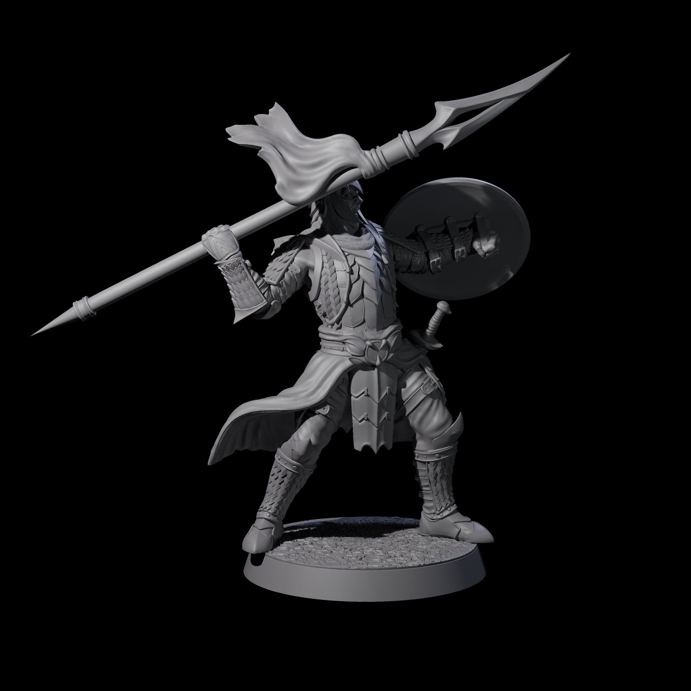 Eight Dragon Spearmen Miniature for Dungeons and Dragons, Pathfinder or other TTRPGs