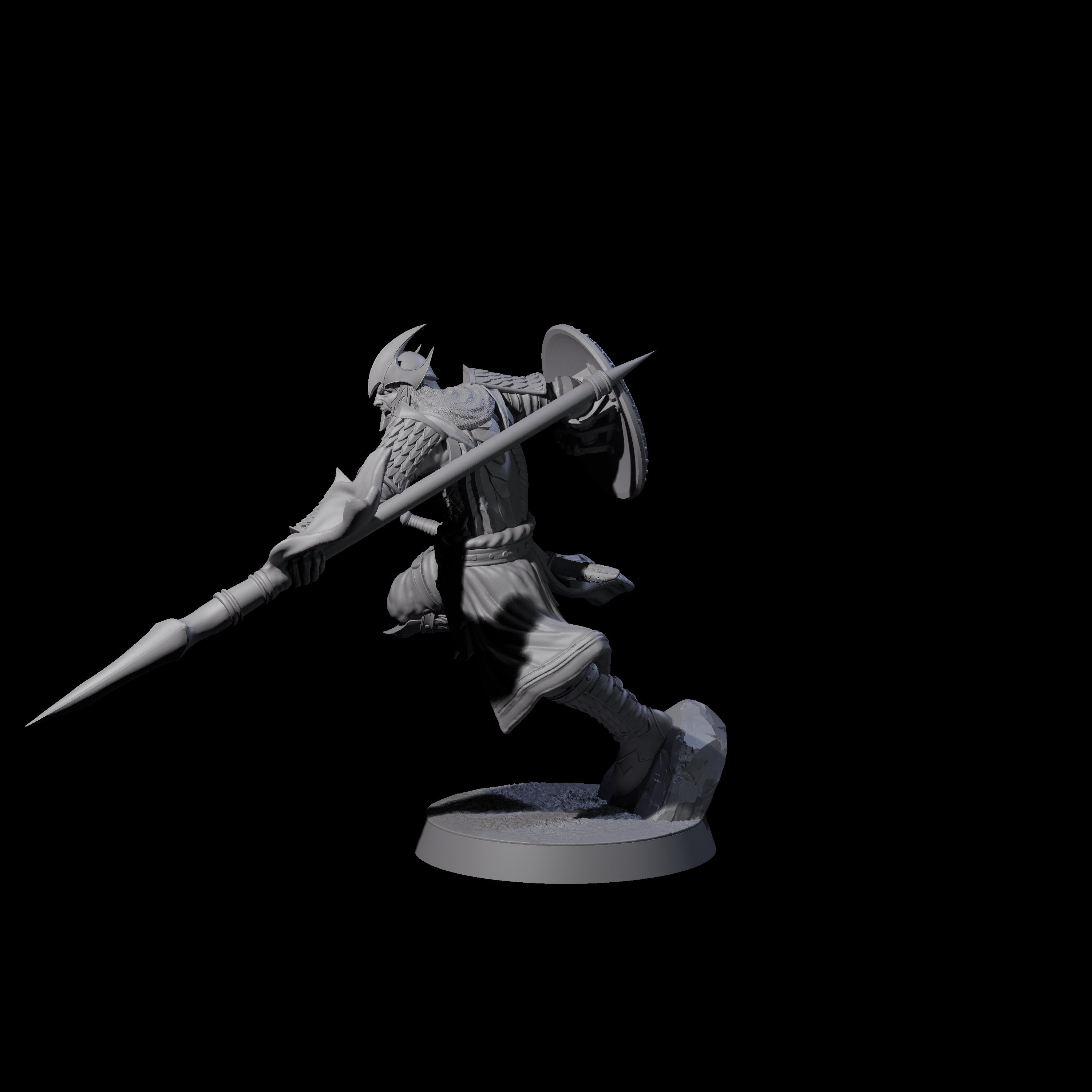 Eight Dragon Spearmen Miniature for Dungeons and Dragons, Pathfinder or other TTRPGs