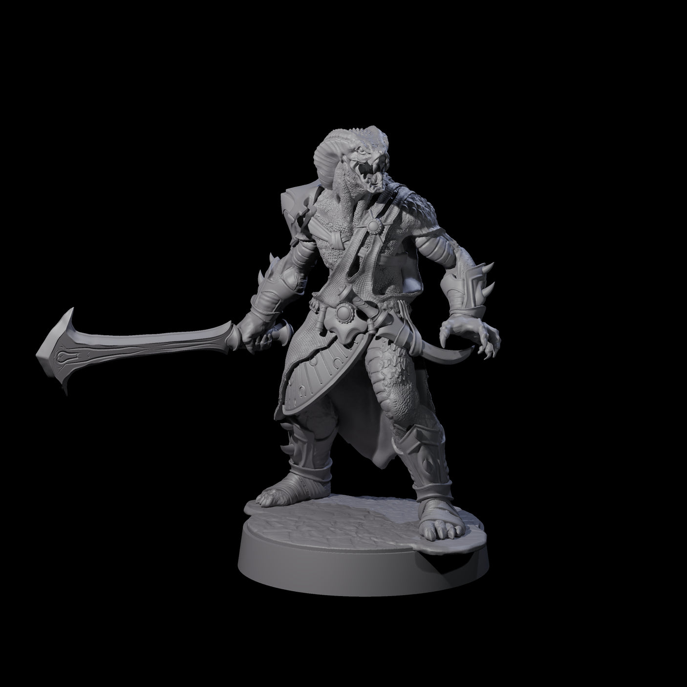 Eight Muscular Yuan-ti Warriors Miniature for Dungeons and Dragons, Pathfinder or other TTRPGs