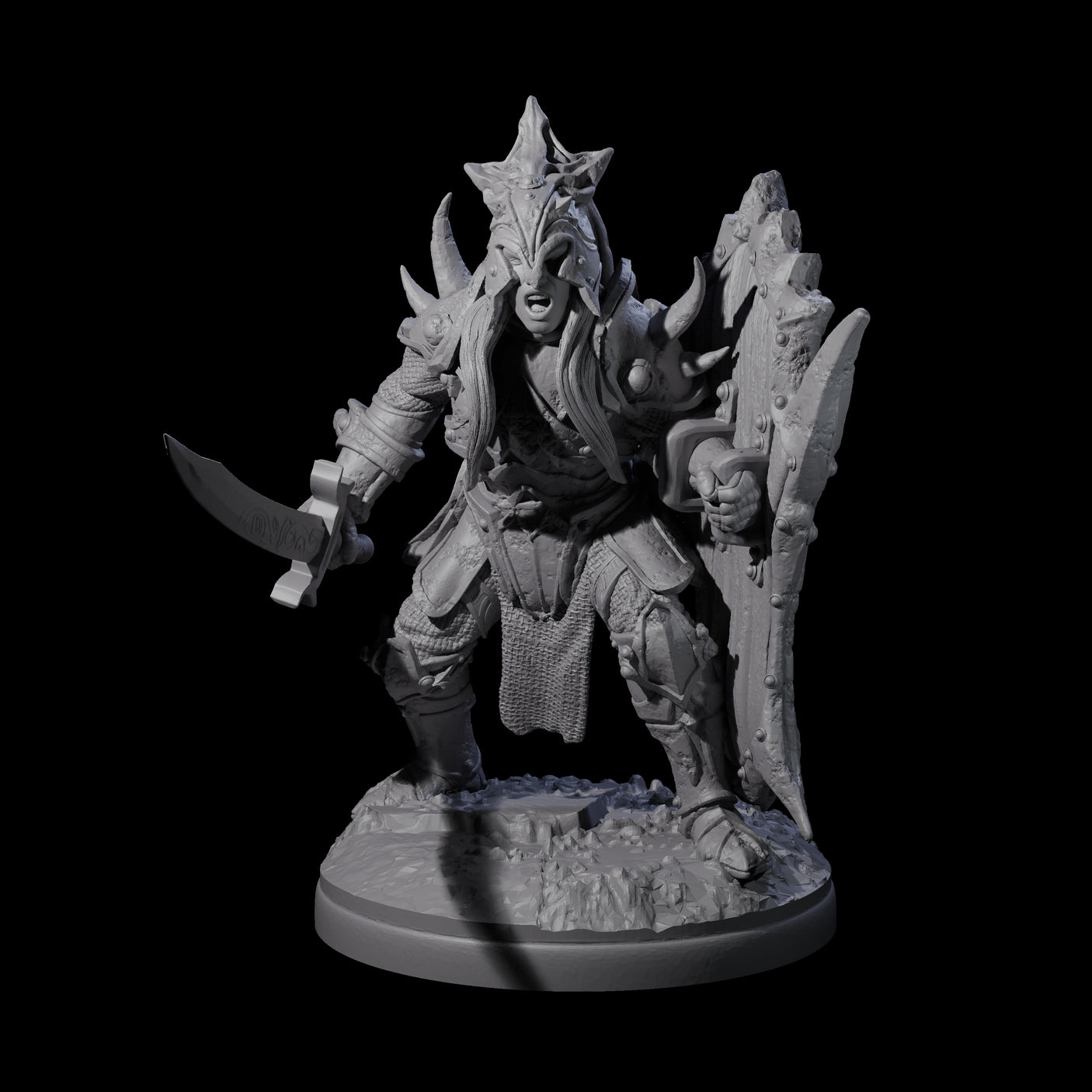 Eight Pale Drow Fighters Miniature for Dungeons and Dragons, Pathfinder or other TTRPGs