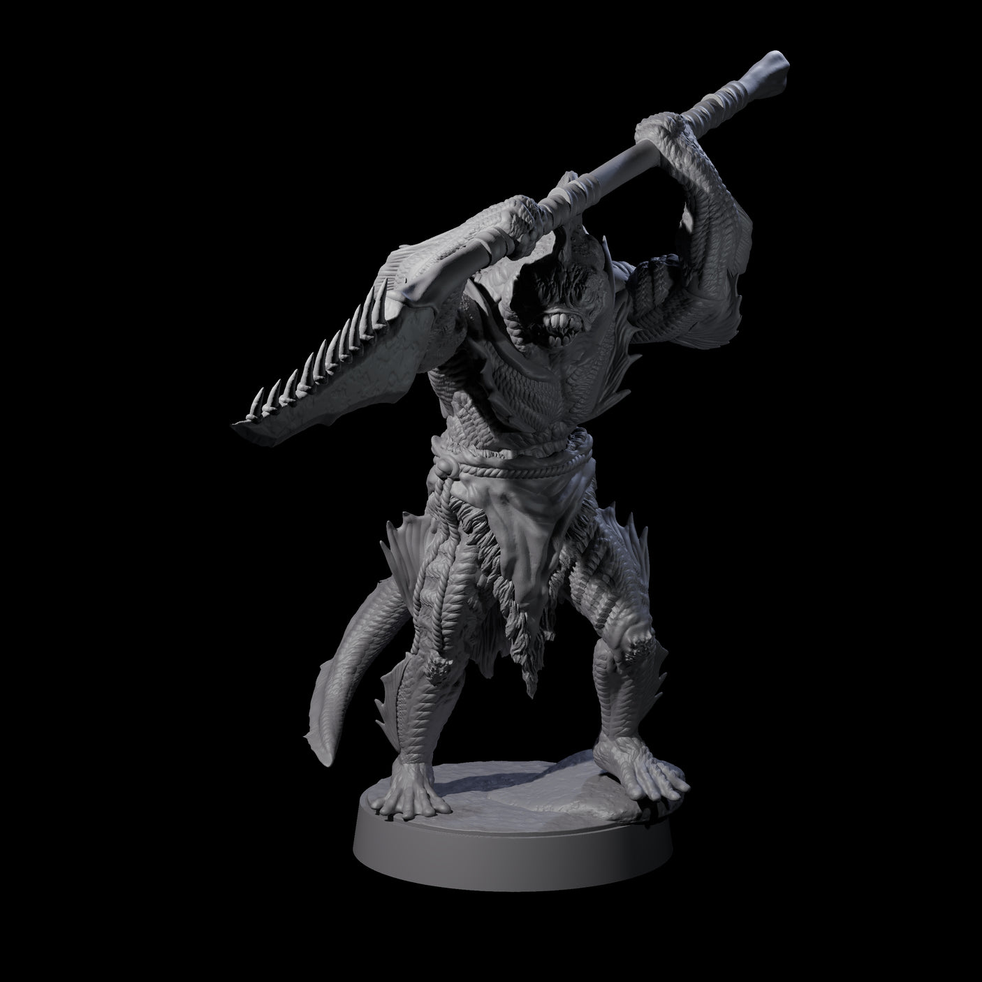 Eight Spikey Sahuagin Attackers Miniature for Dungeons and Dragons, Pathfinder or other TTRPGs