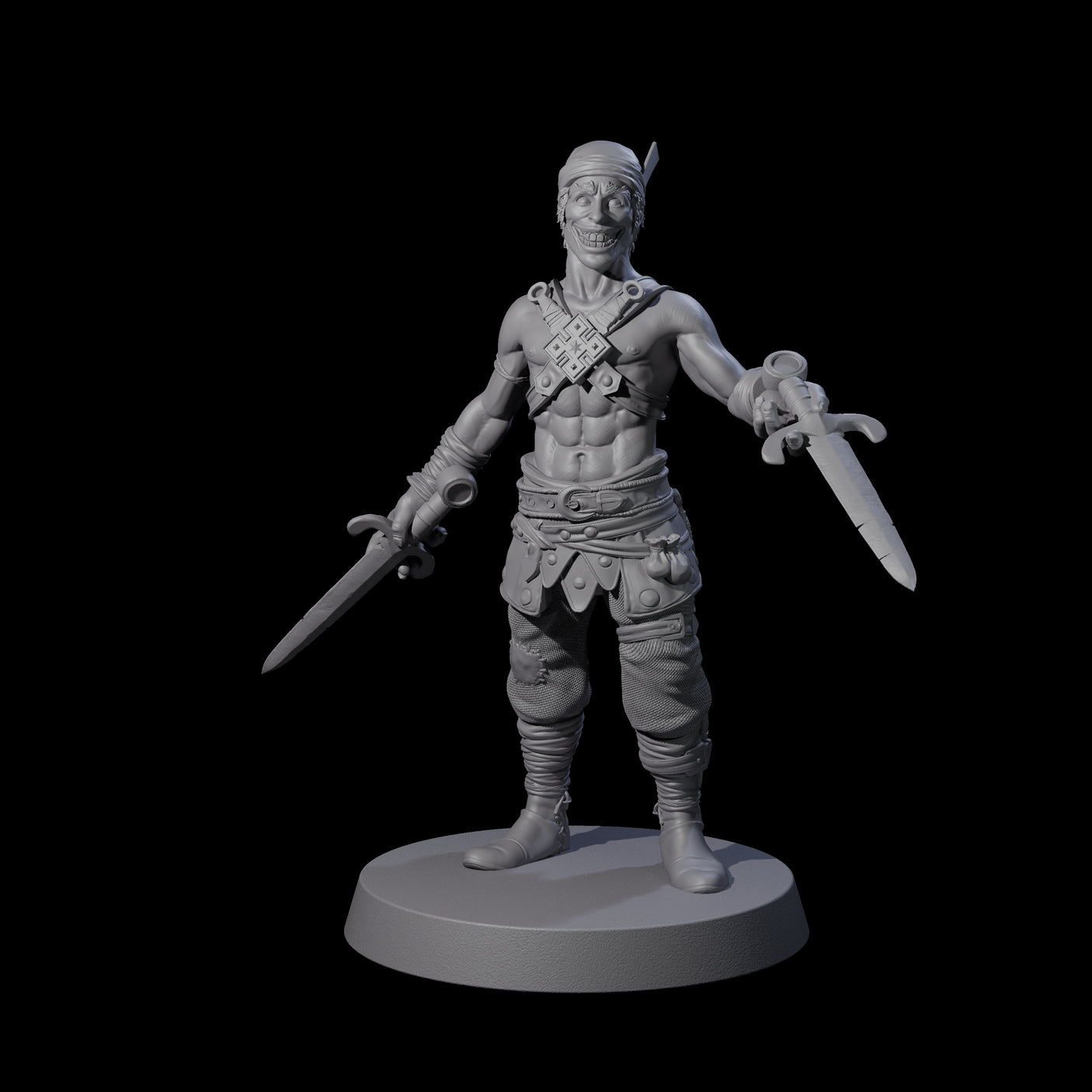 Eight Toothy Bandits Miniature for Dungeons and Dragons, Pathfinder or other TTRPGs