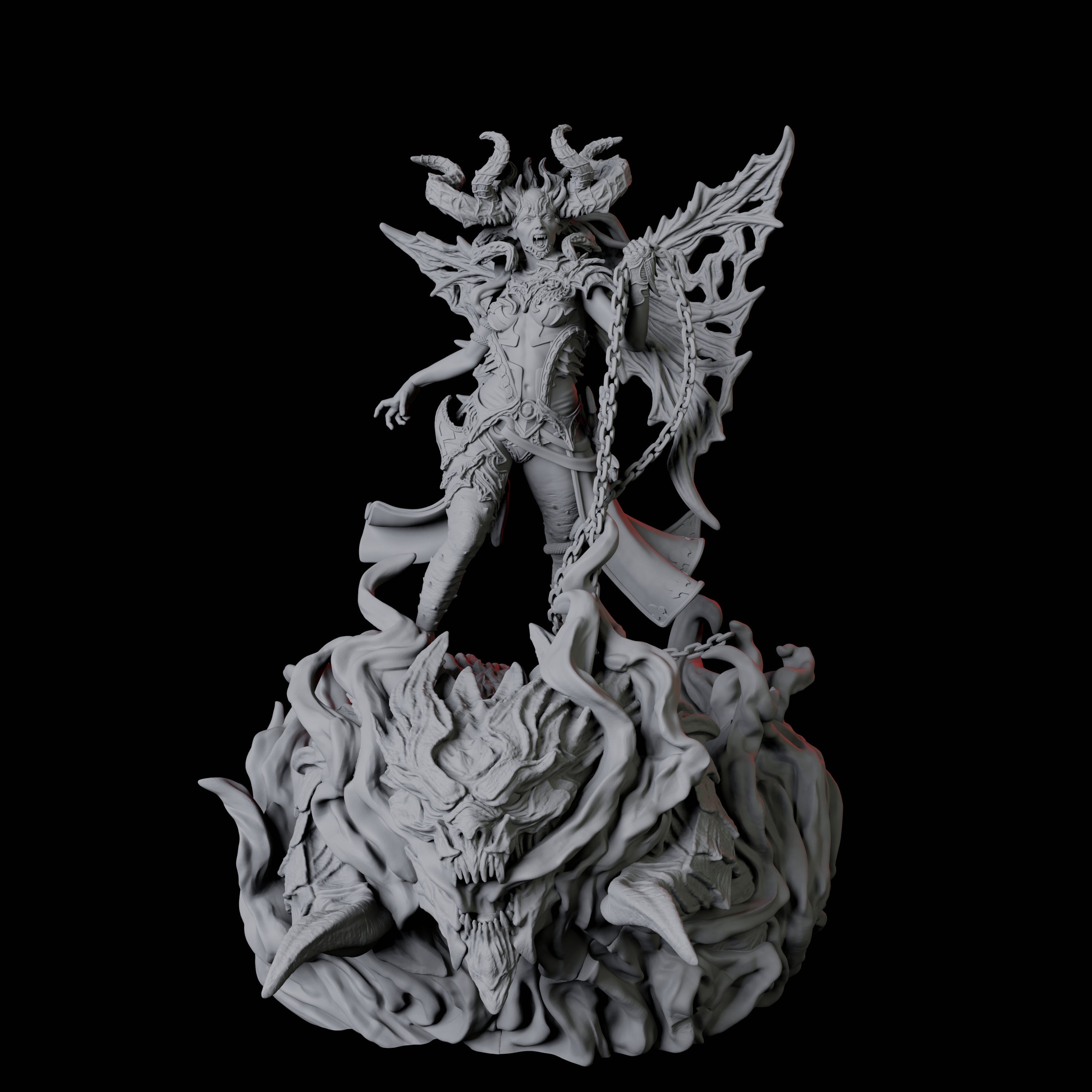 Eiseth, Hell's Valkyrie and Erinyes Queen Miniature for Dungeons and Dragons, Pathfinder or other TTRPGs