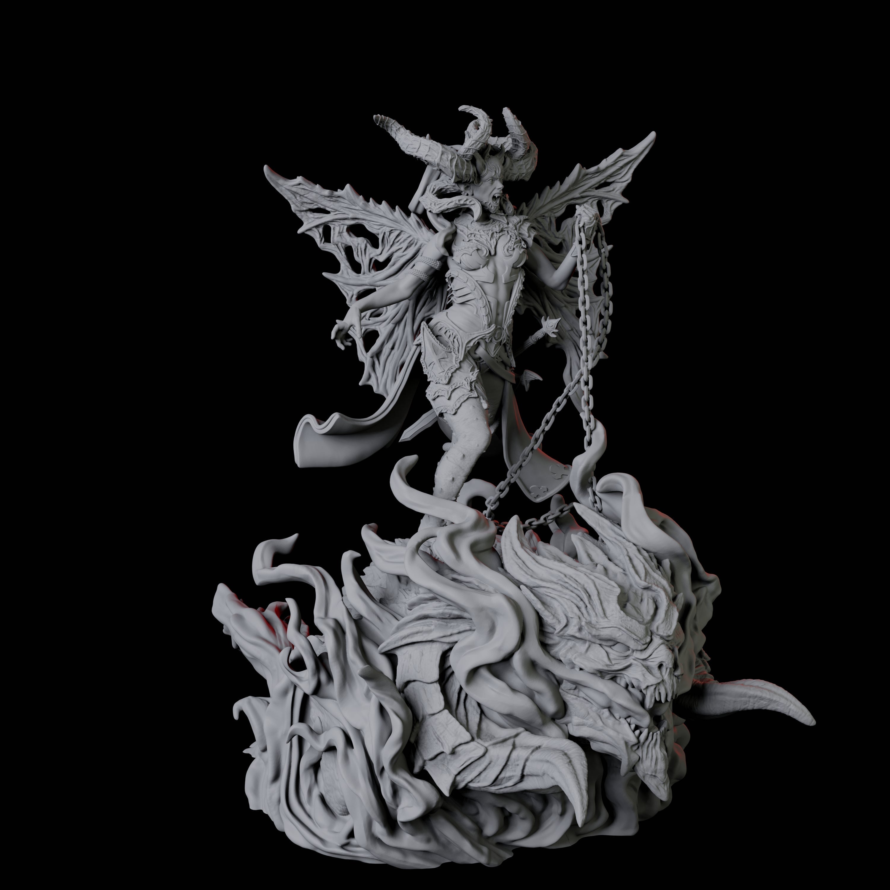 Eiseth, Hell's Valkyrie and Erinyes Queen Miniature for Dungeons and Dragons, Pathfinder or other TTRPGs