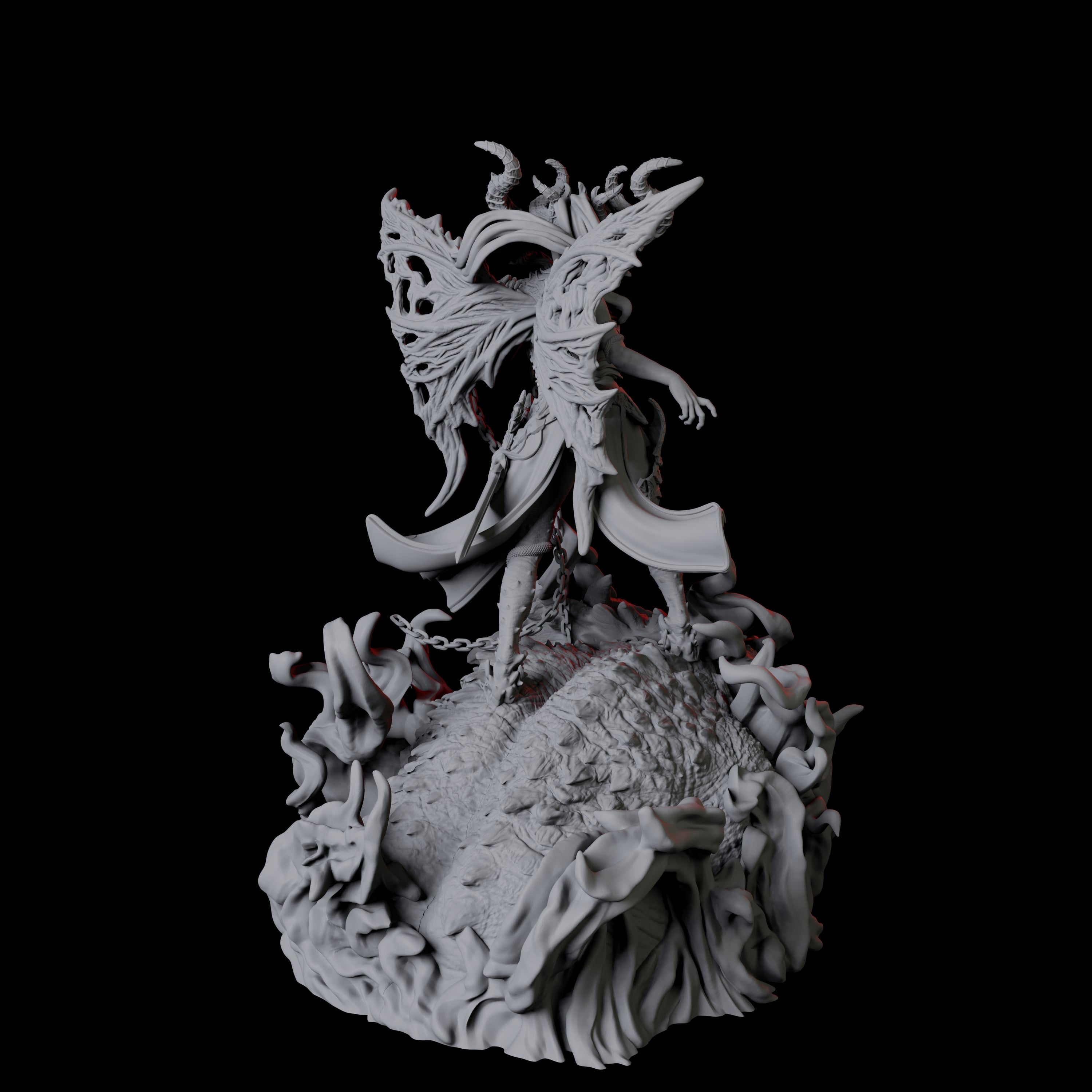 Eiseth, Hell's Valkyrie and Erinyes Queen Miniature for Dungeons and Dragons, Pathfinder or other TTRPGs