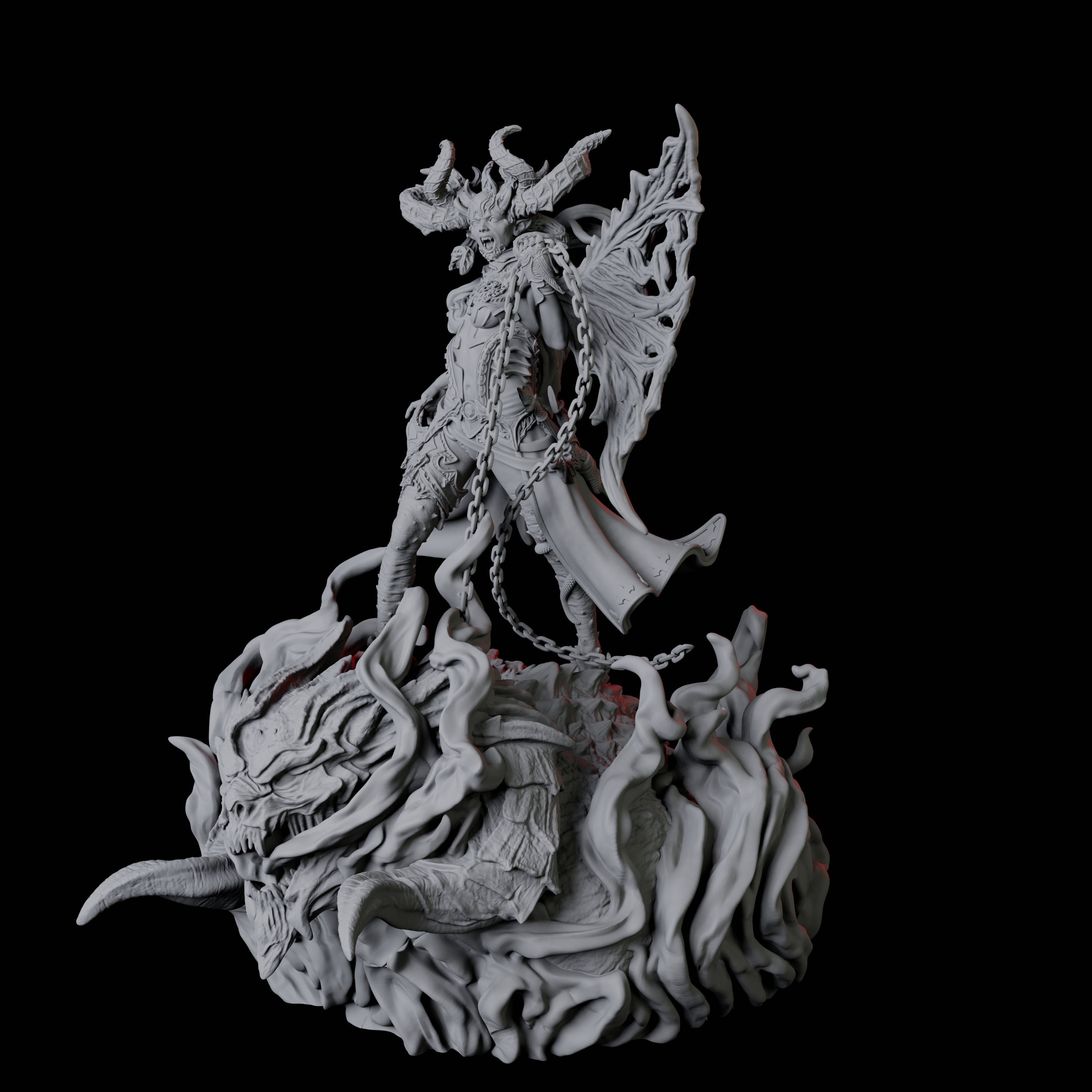 Eiseth, Hell's Valkyrie and Erinyes Queen Miniature for Dungeons and Dragons, Pathfinder or other TTRPGs