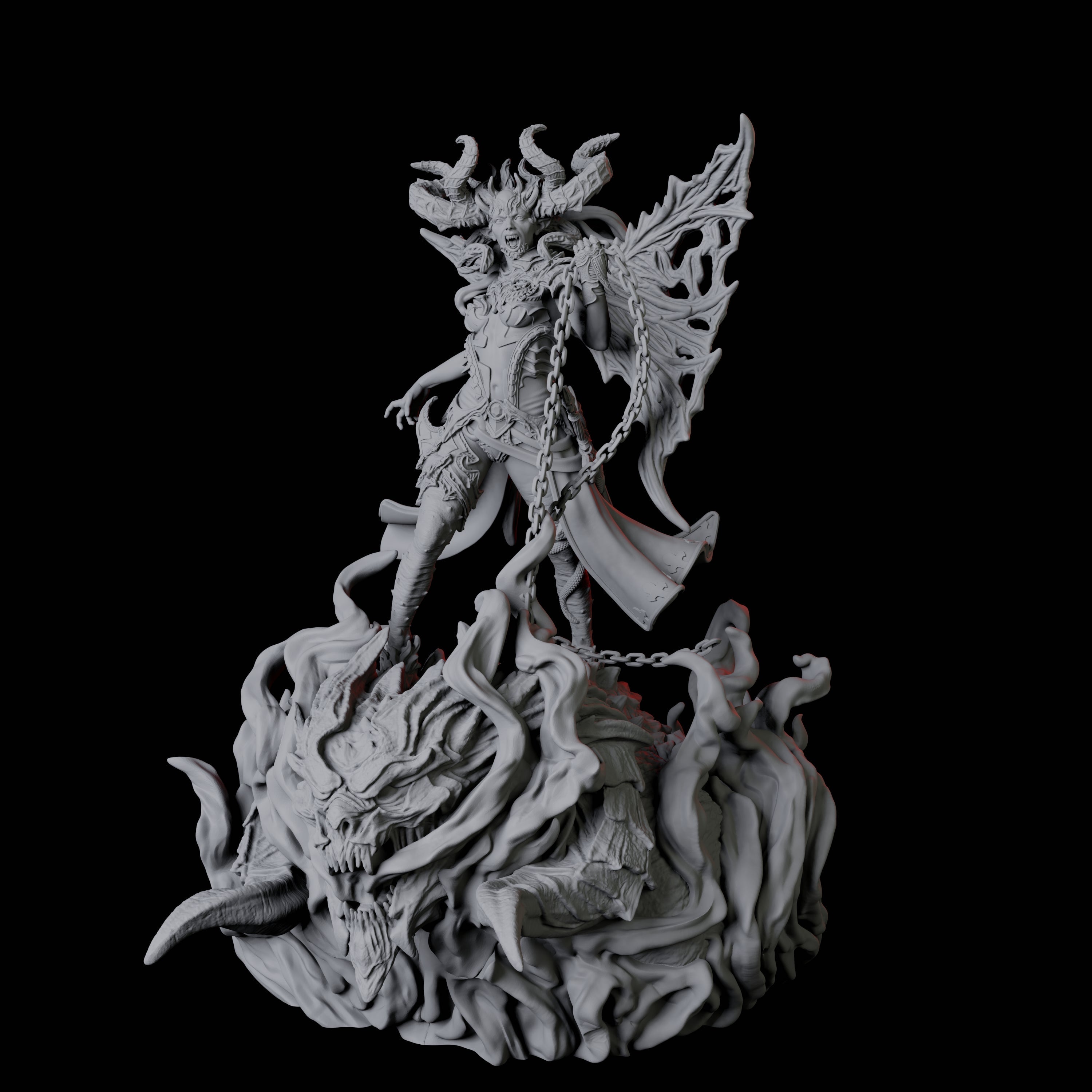 Eiseth, Hell's Valkyrie and Erinyes Queen Miniature for Dungeons and Dragons, Pathfinder or other TTRPGs