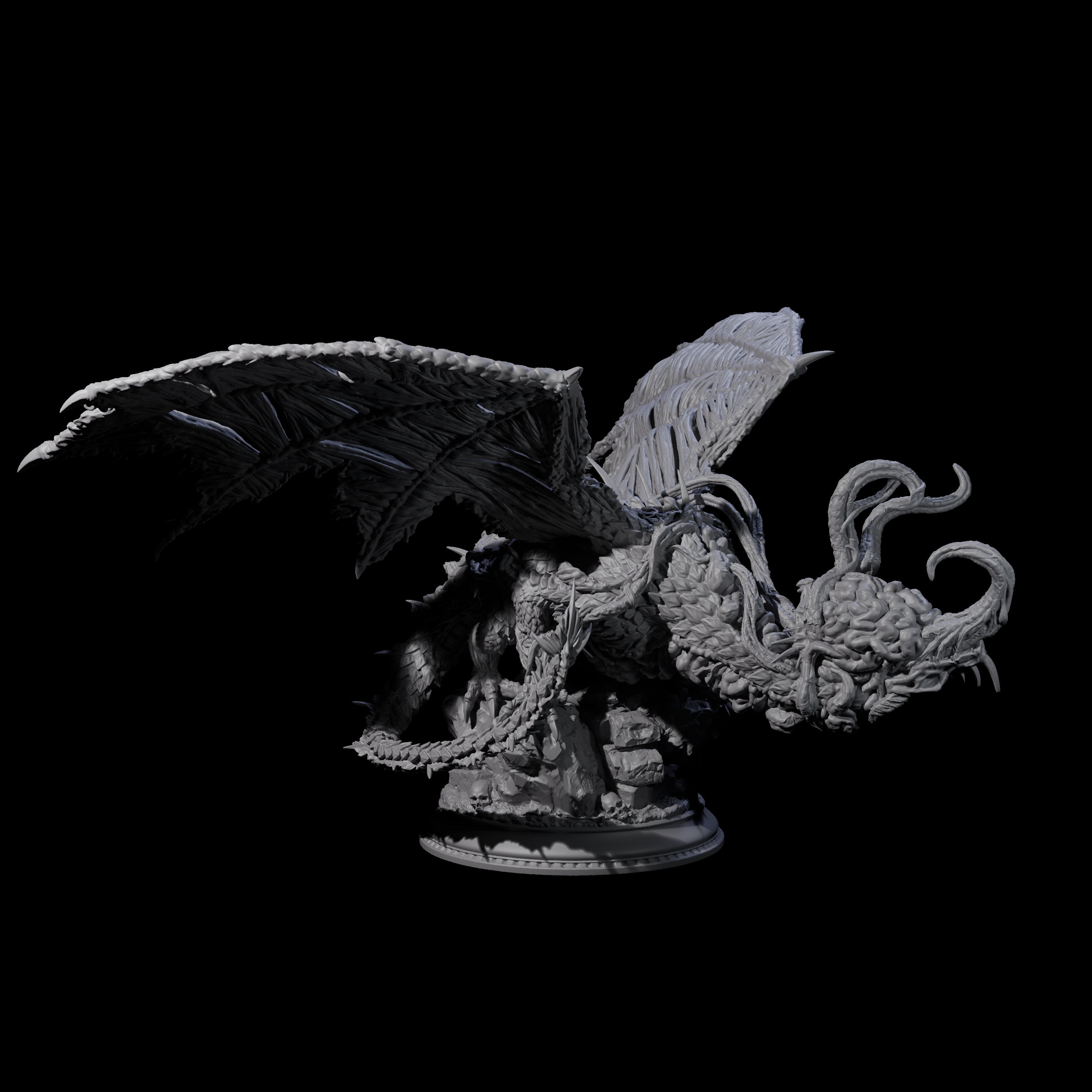 Elder Brain Dragon Miniature for Dungeons and Dragons, Pathfinder or other TTRPGs
