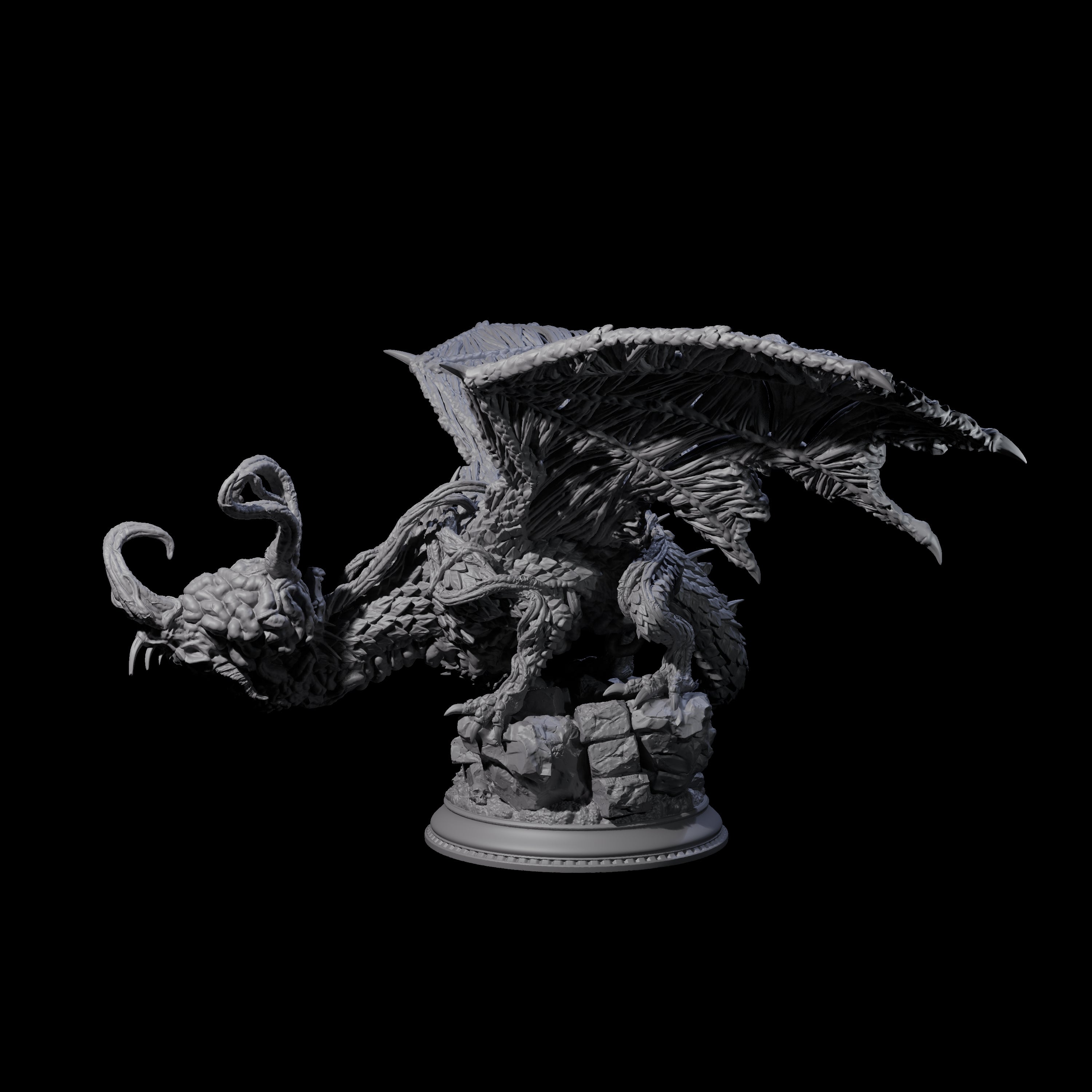 Elder Brain Dragon Miniature for Dungeons and Dragons, Pathfinder or other TTRPGs