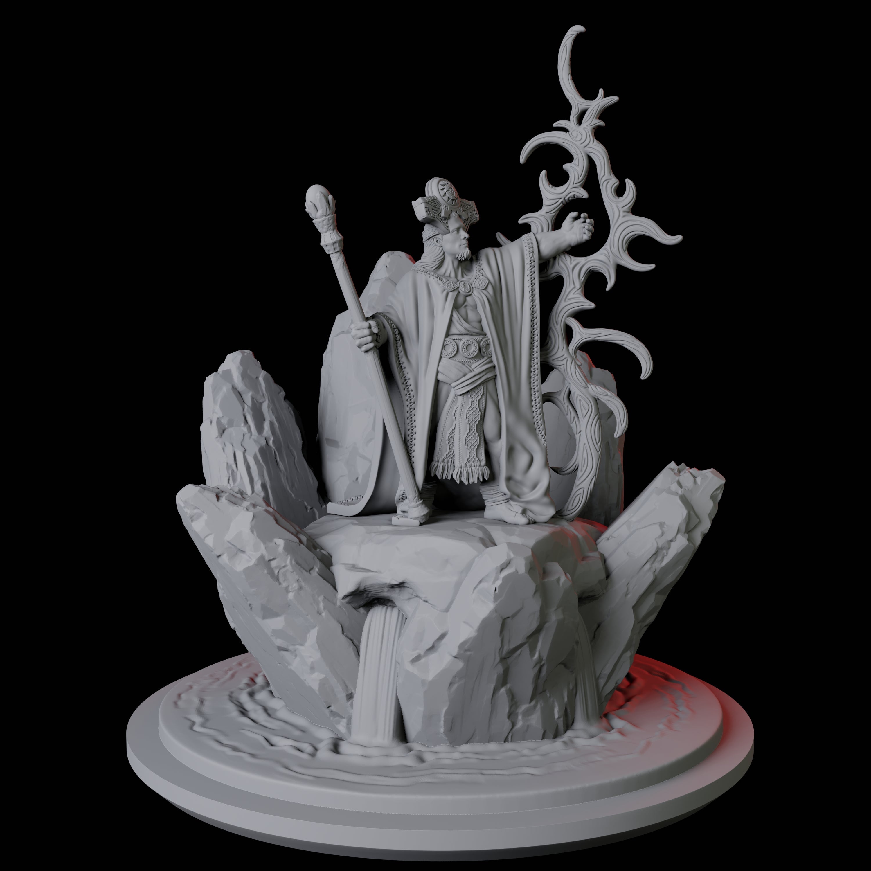 Elder Wizard Miniature for Dungeons and Dragons, Pathfinder or other TTRPGs