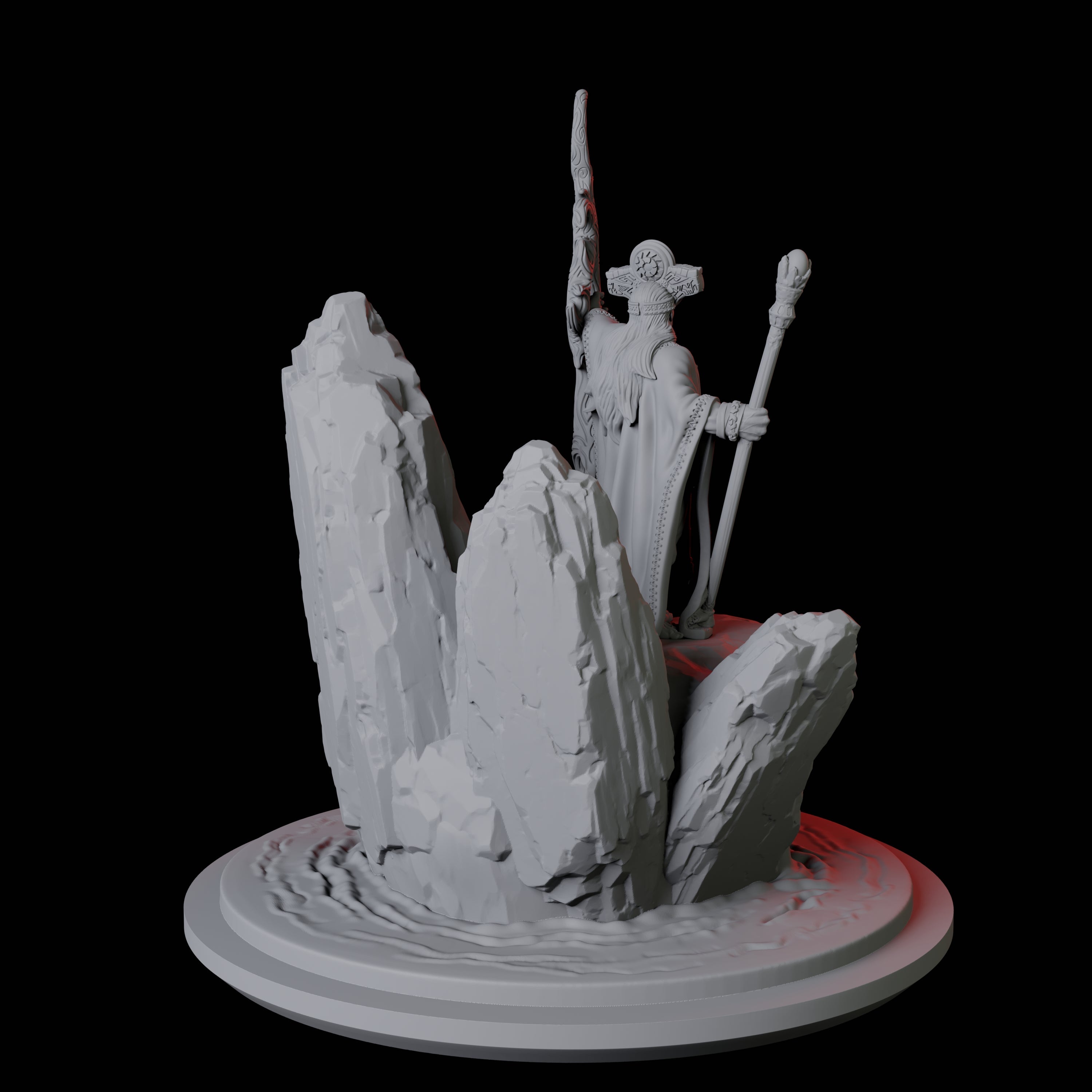 Elder Wizard Miniature for Dungeons and Dragons, Pathfinder or other TTRPGs