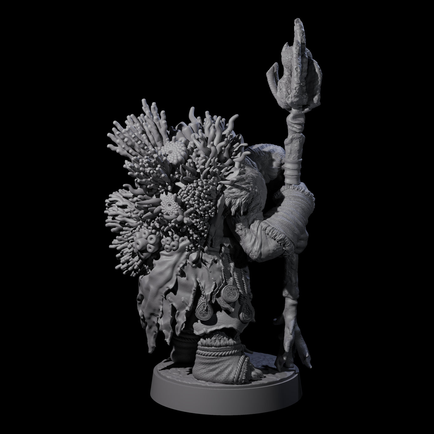 Elderly Tortle Mage Miniature for Dungeons and Dragons, Pathfinder or other TTRPGs
