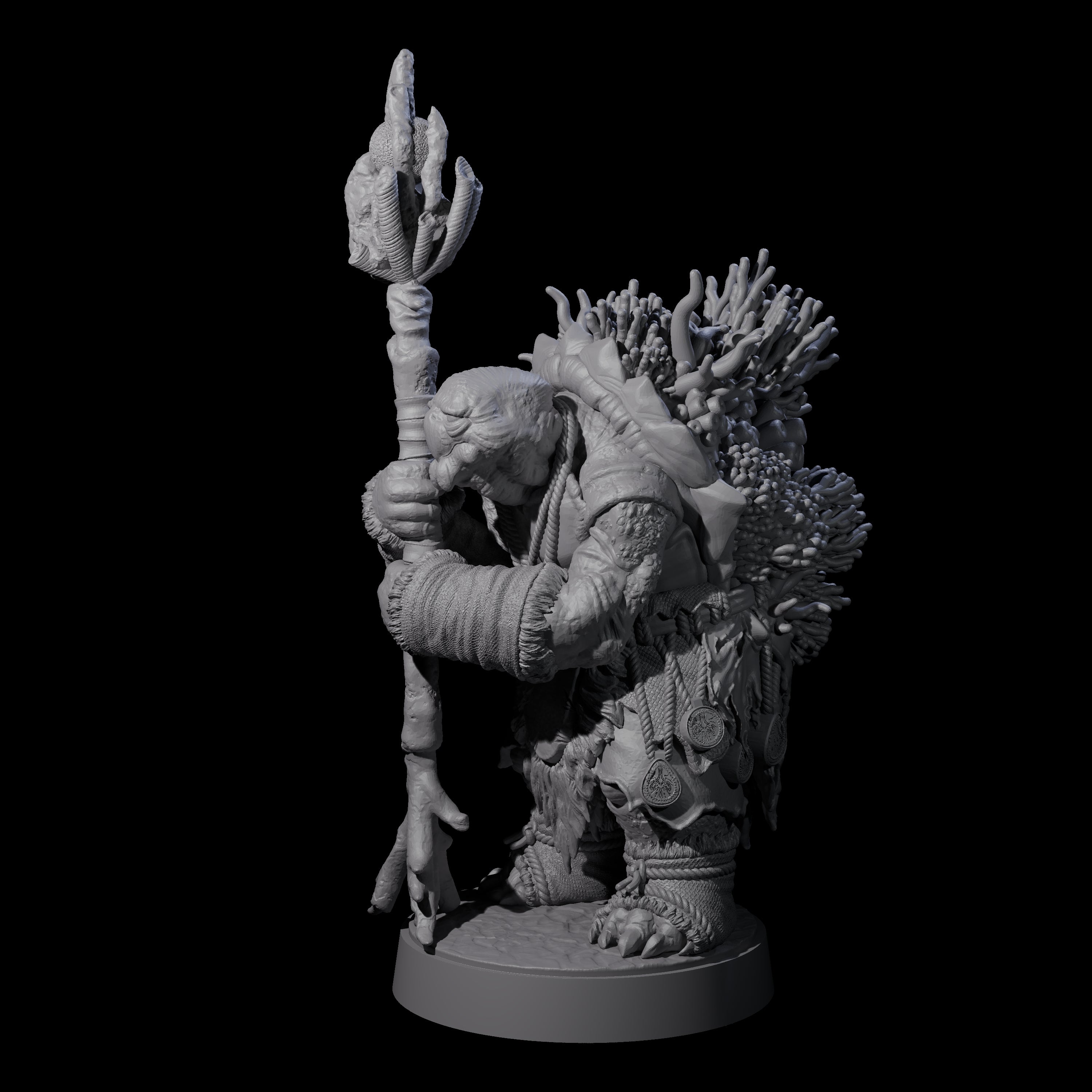 Elderly Tortle Mage Miniature for Dungeons and Dragons, Pathfinder or other TTRPGs