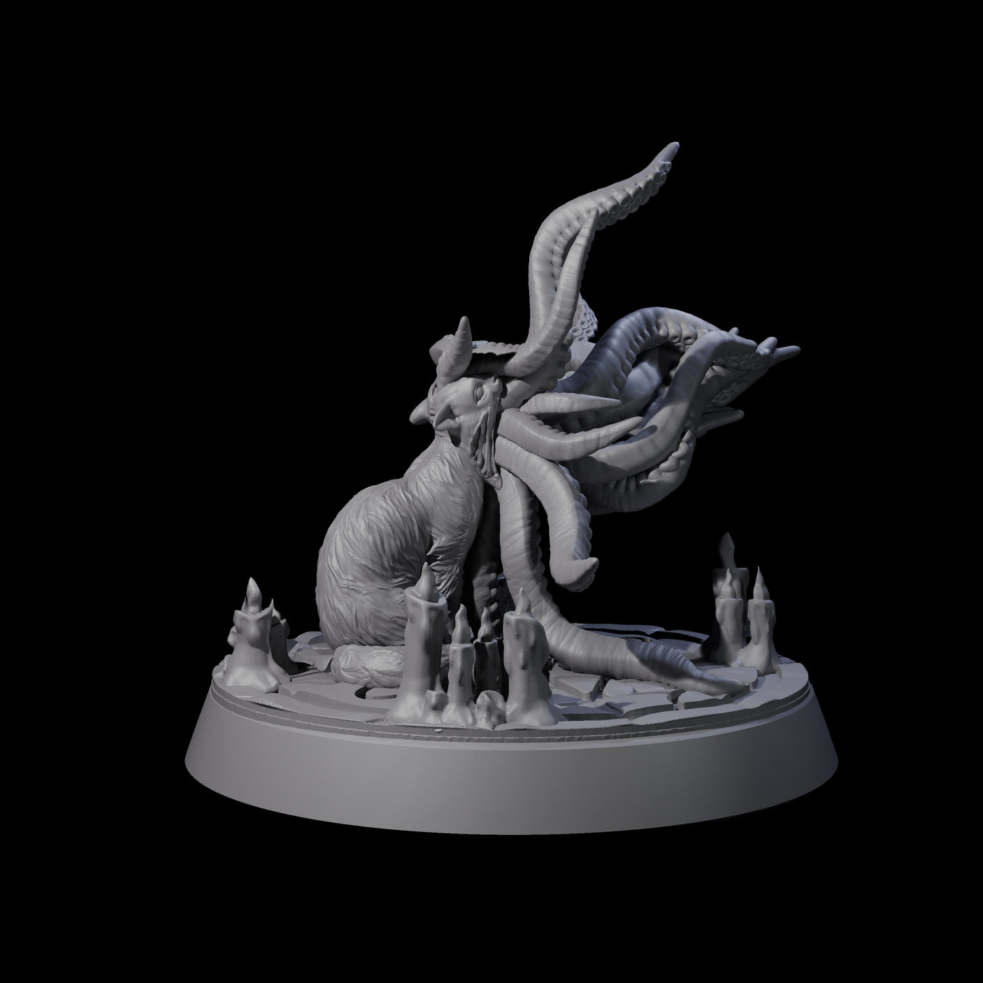 Eldritch Feline Aberration Miniature for Dungeons and Dragons, Pathfinder or other TTRPGs